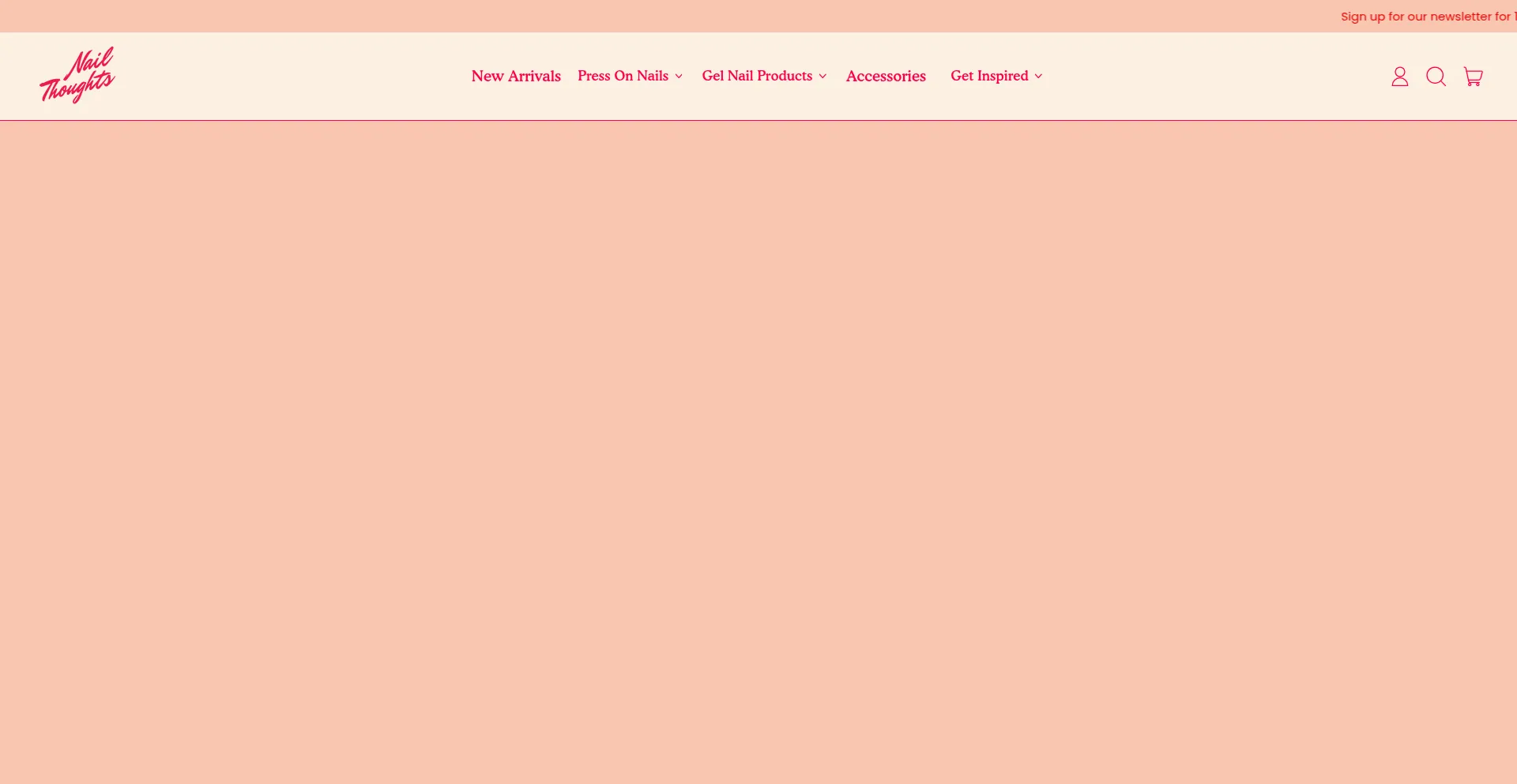 Website screenshot of Nailthoughts.com