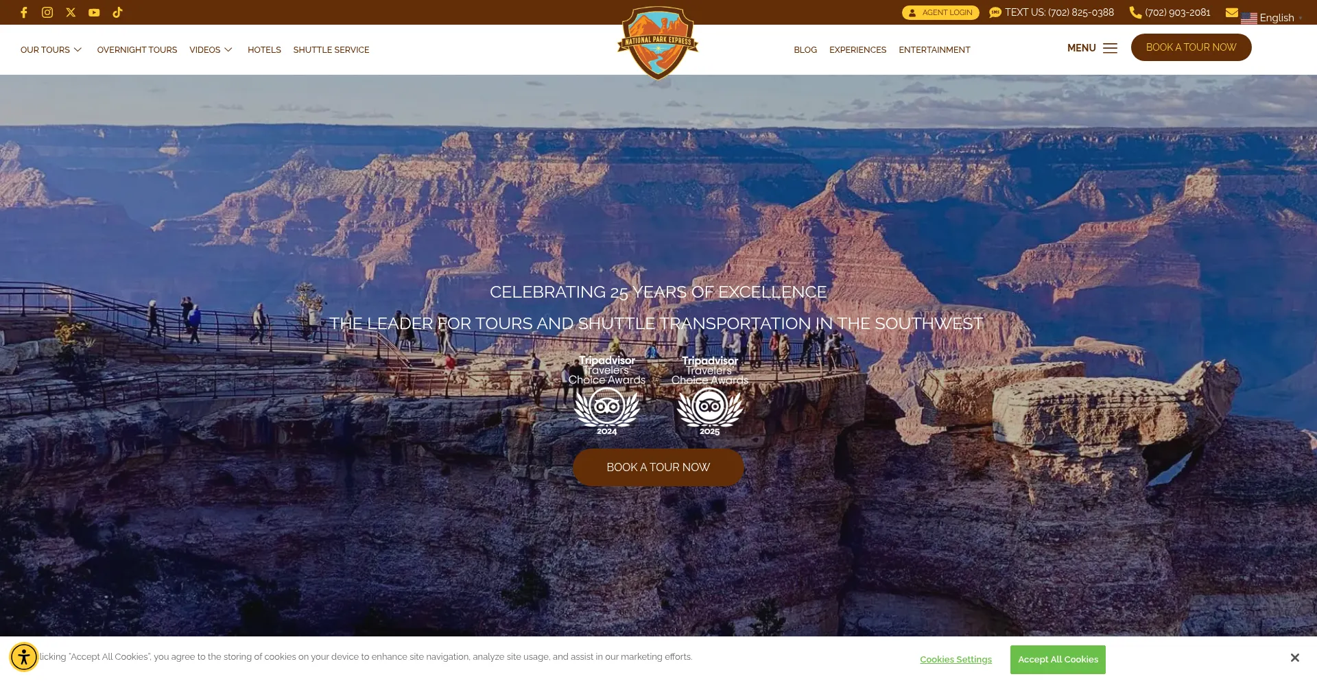Nationalparkexpress.com Screenshot