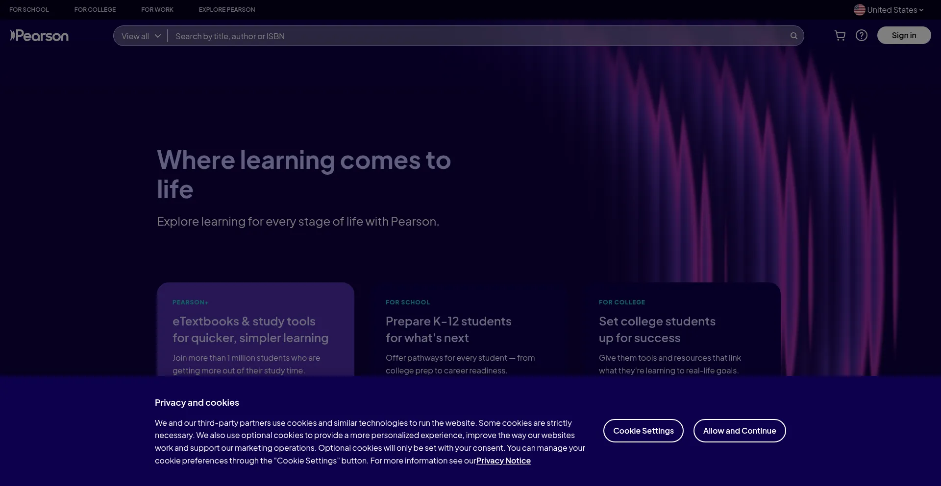 Website screenshot of Ncs.com
