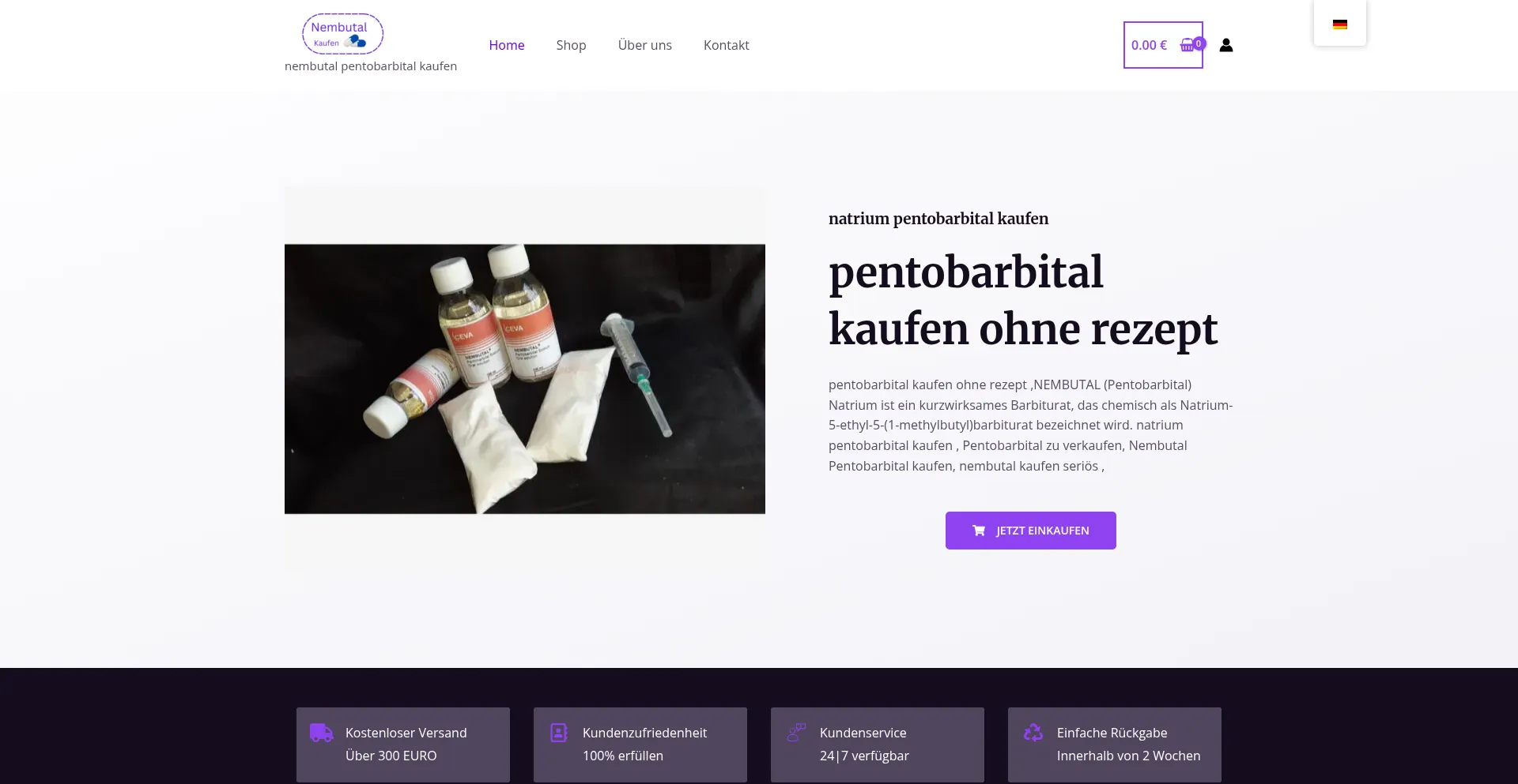 Website screenshot of Nembutalkaufen.com