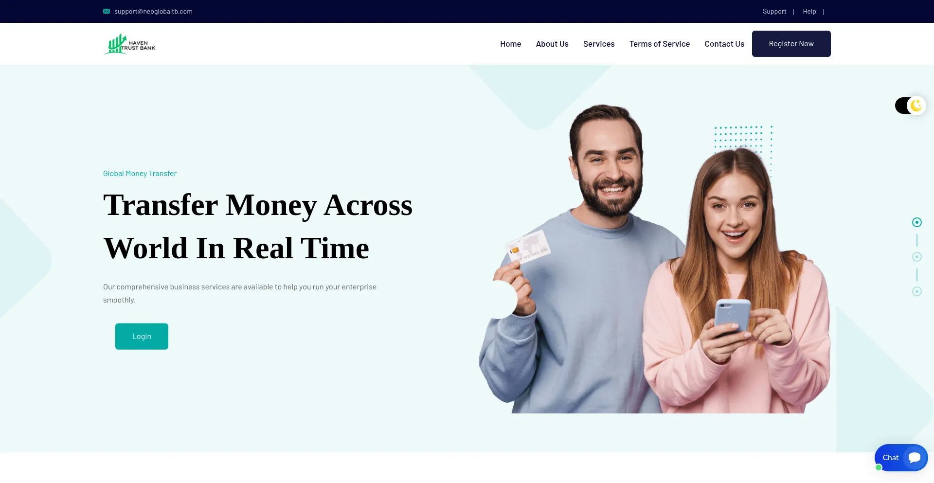 Website screenshot of Neoglobaltb.com