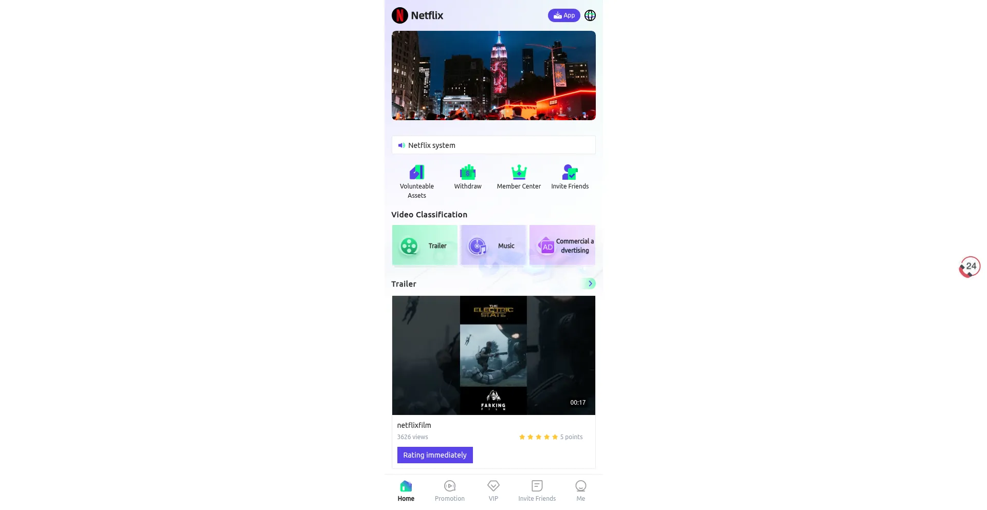 Website screenshot of Netflixfilm.cc