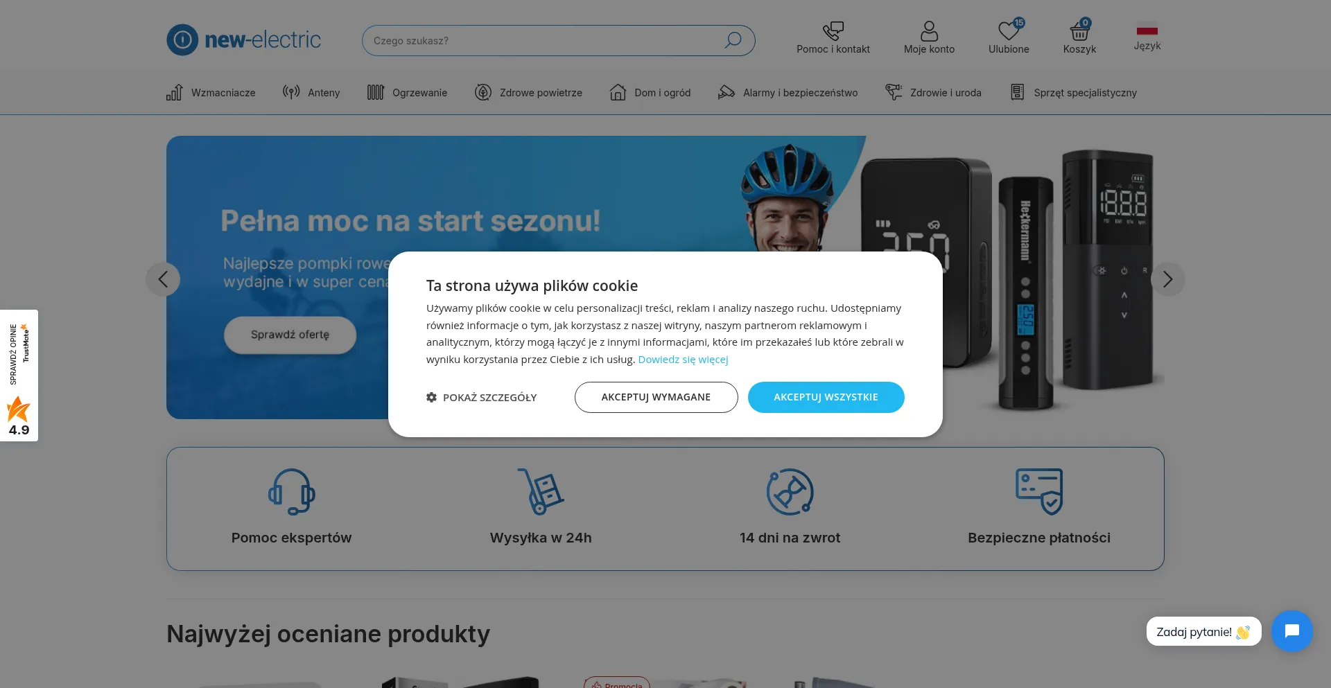 Website screenshot of New-electric.pl