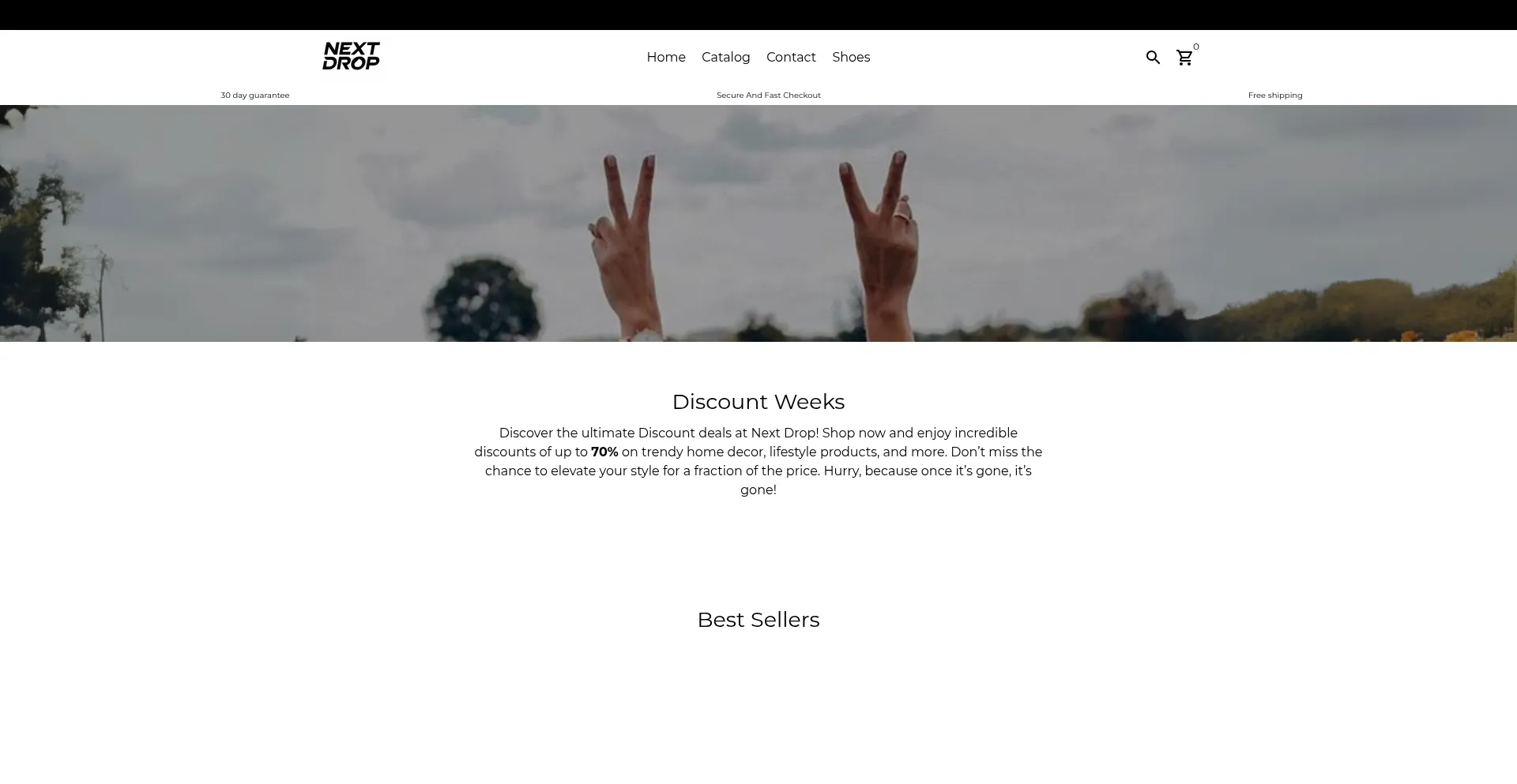 Website screenshot of Next-drop.shop