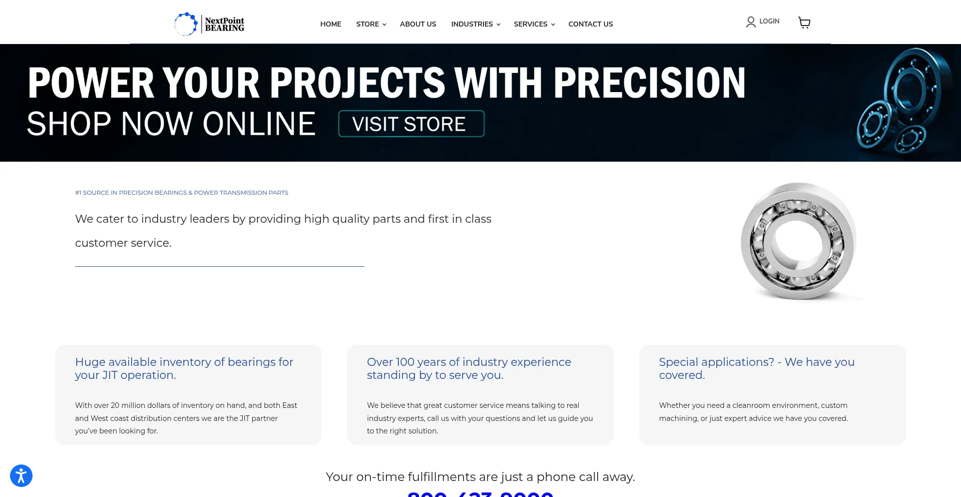 Nextpointbearing.com Screenshot