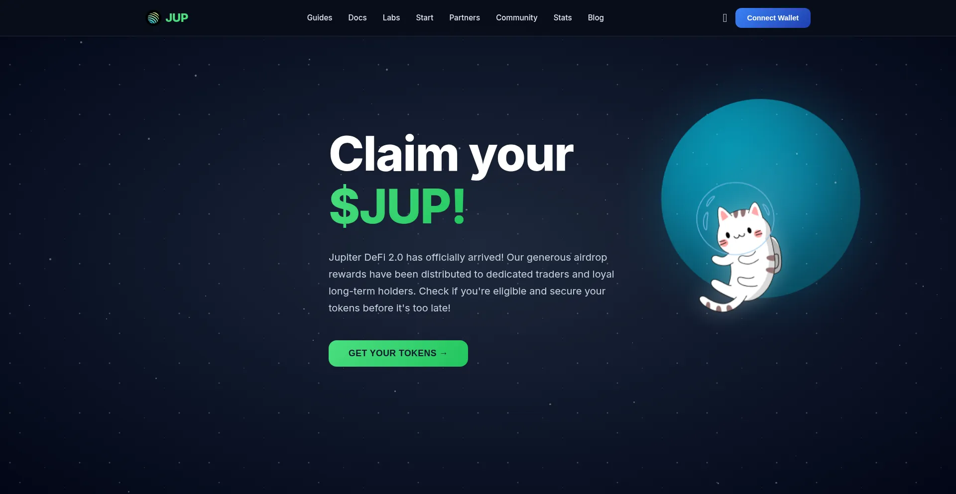 Website screenshot of Nftgiftjup.com
