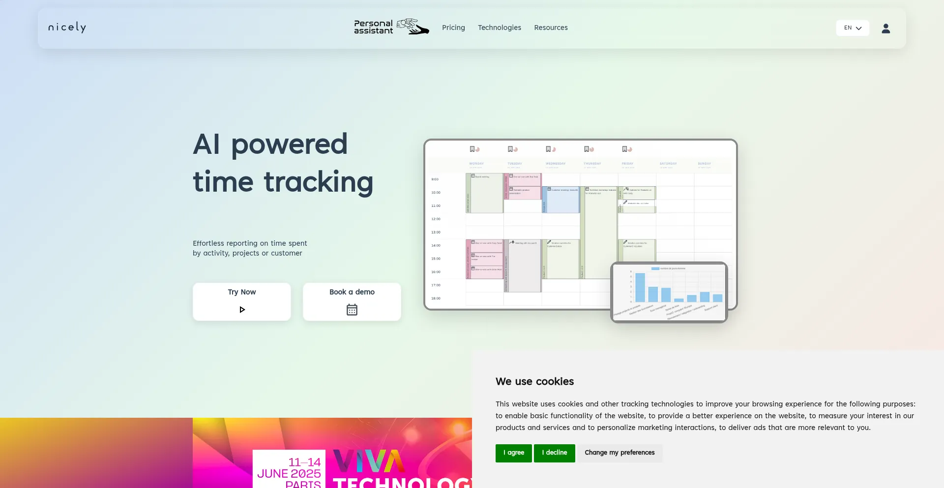 Website screenshot of Nicely.dev