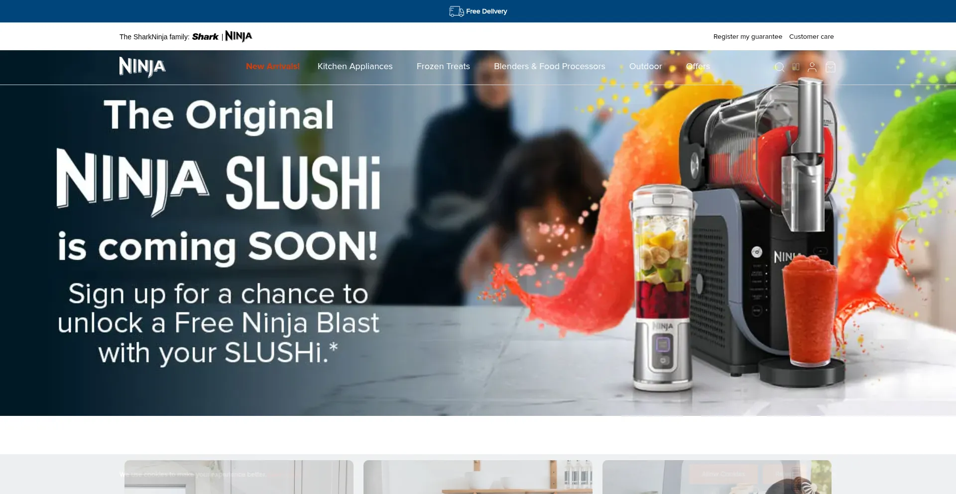 Website screenshot of Ninjakitchensa.com