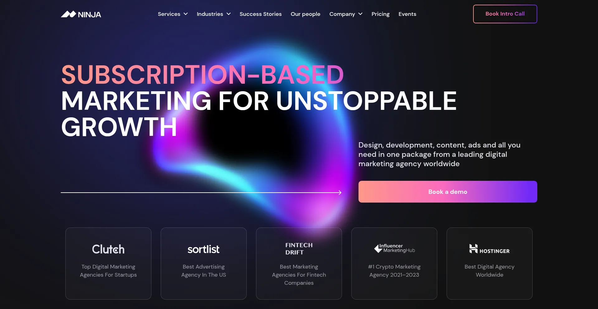 Website screenshot of Ninjapromoweb.com