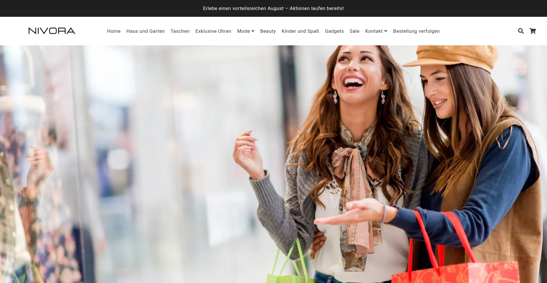 Website screenshot of Nivora.de