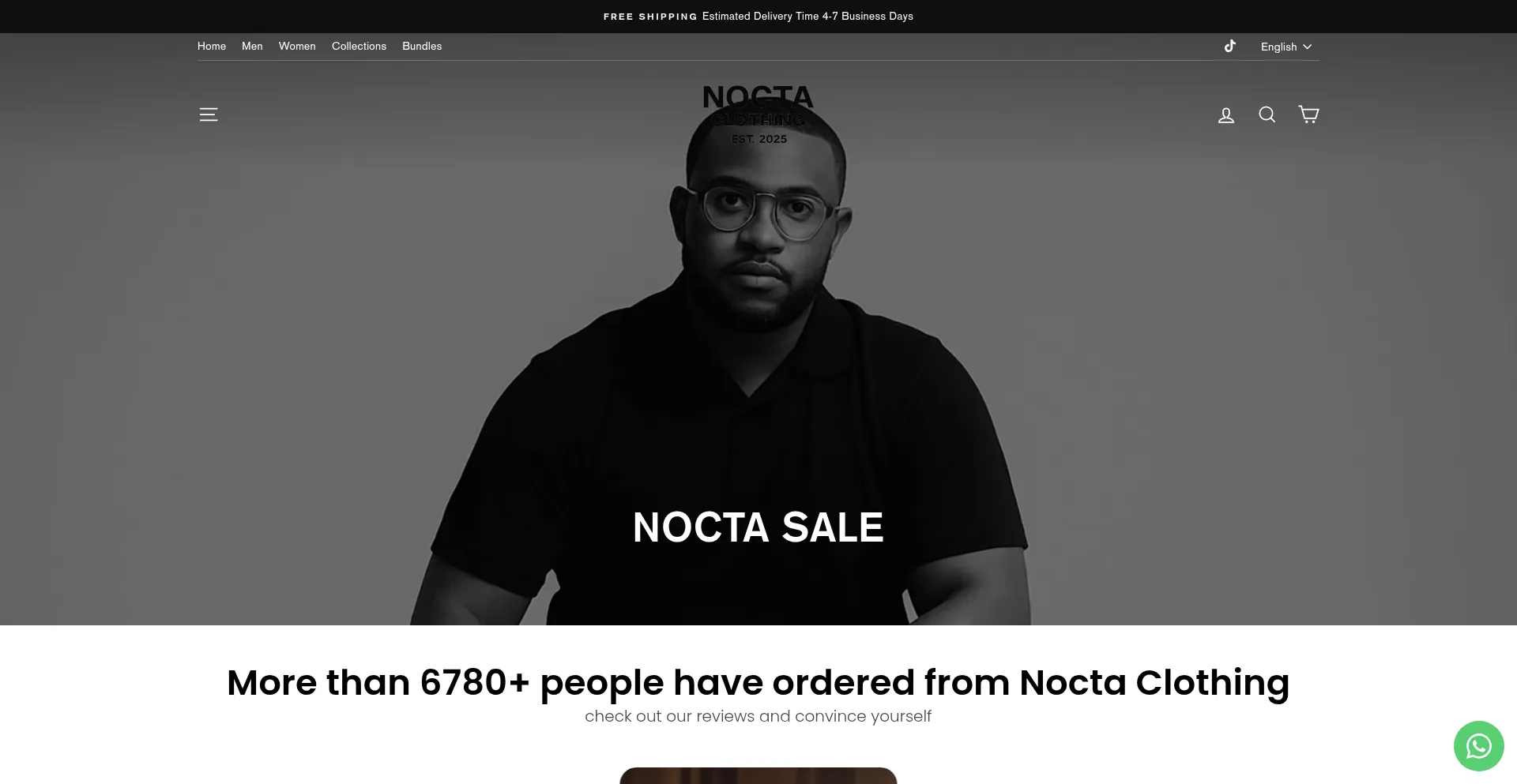 Website screenshot of Noctaclothing.de