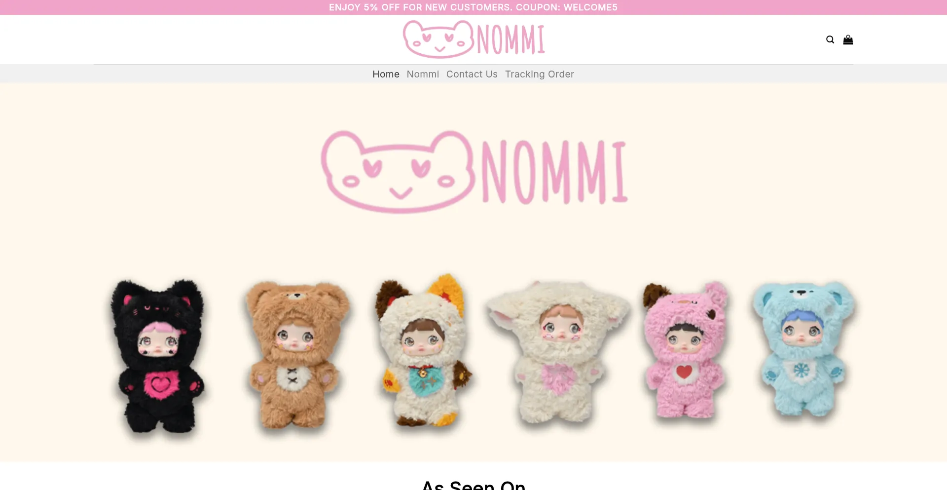 Website screenshot of Nommi.us