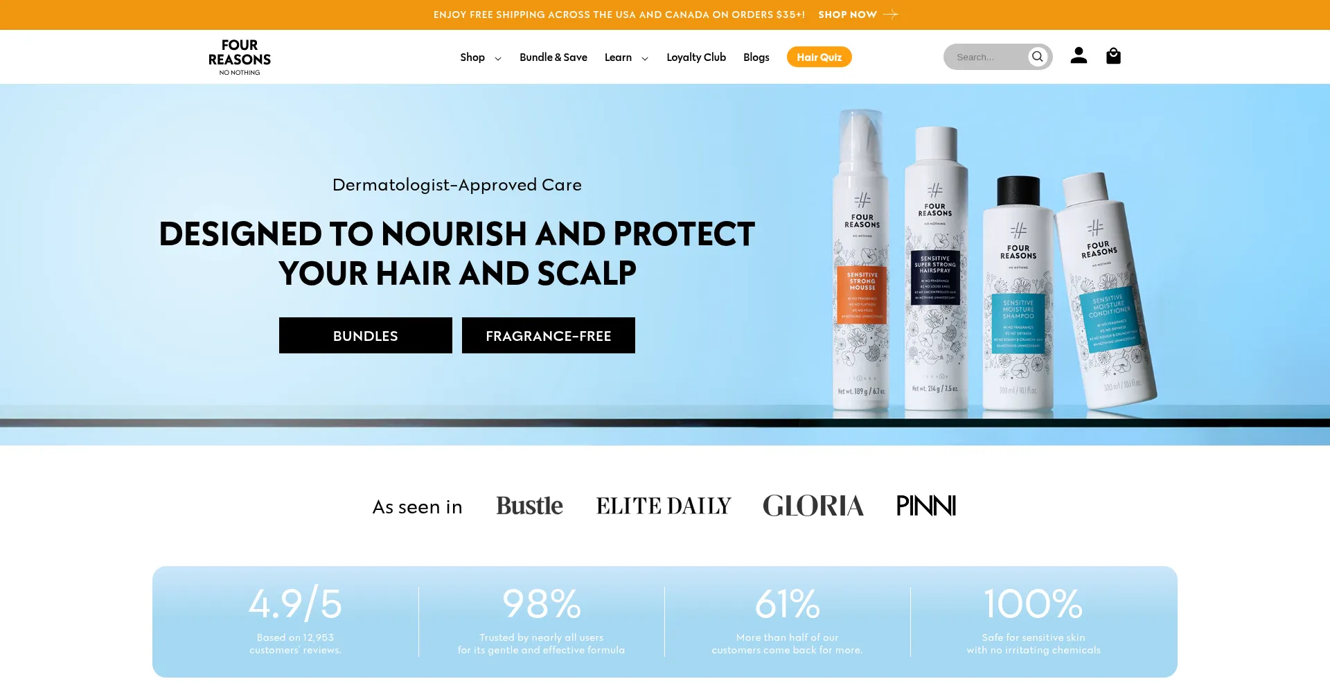 Website screenshot of Nonothing.us