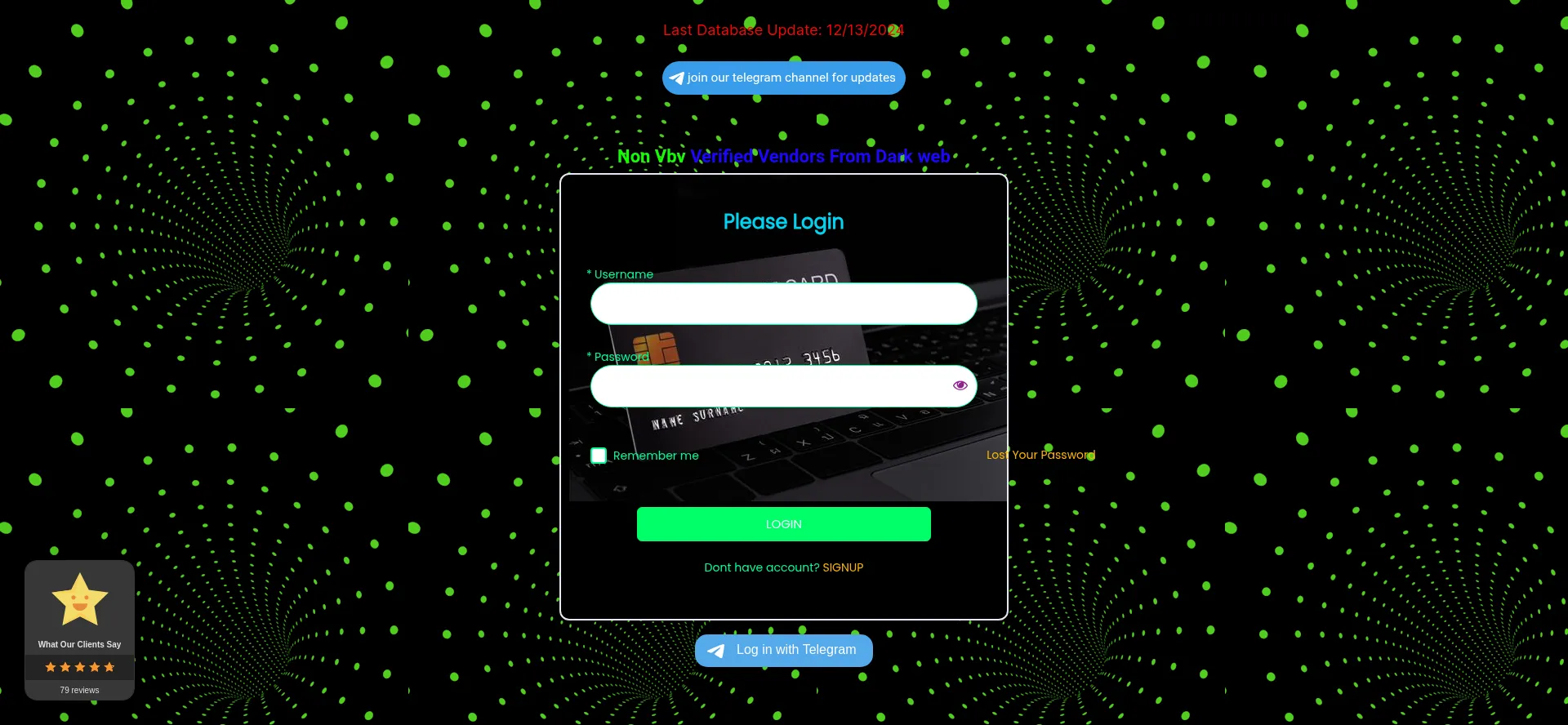 Website screenshot of Nonvbvshop.com