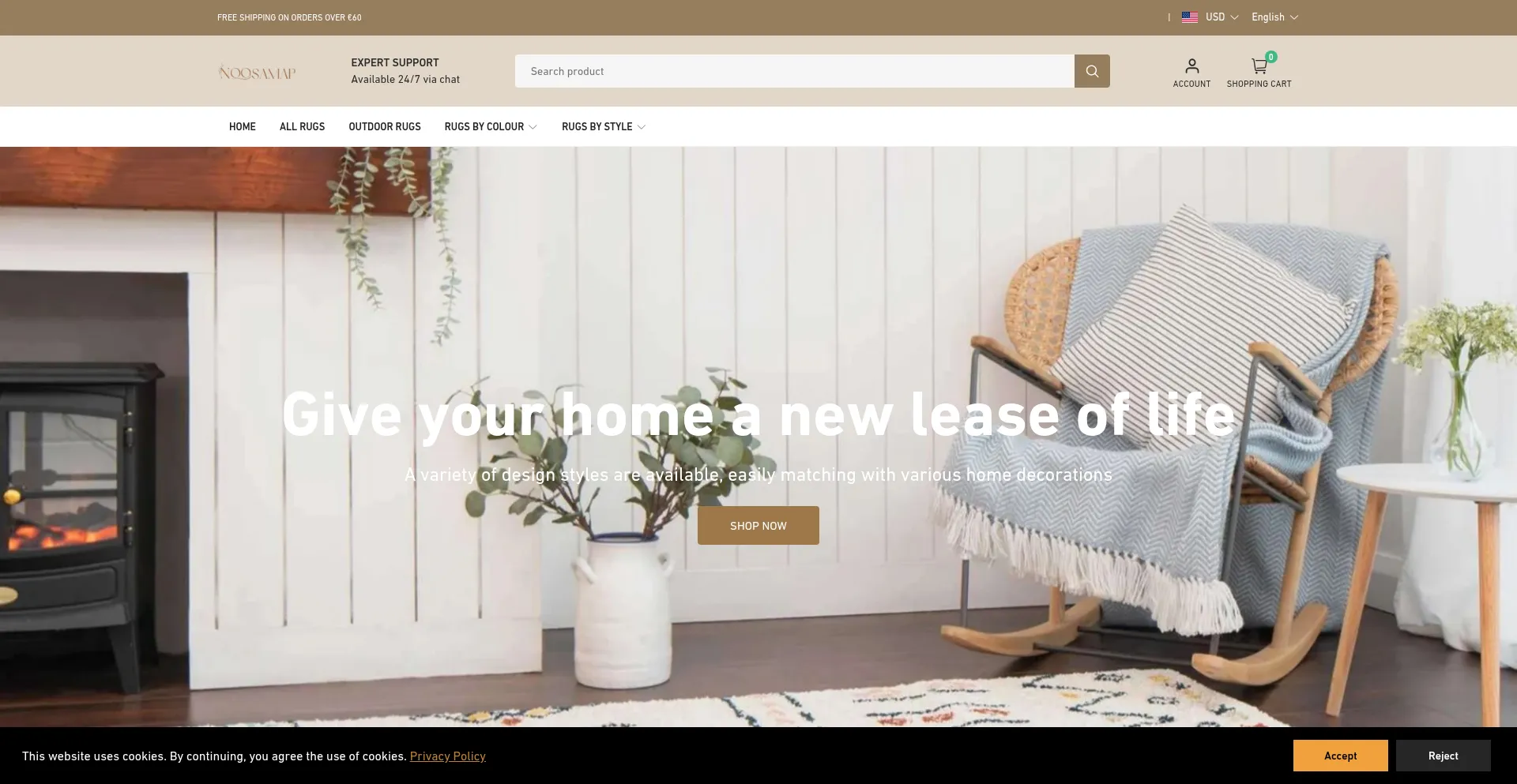 Website screenshot of Noosamap.com