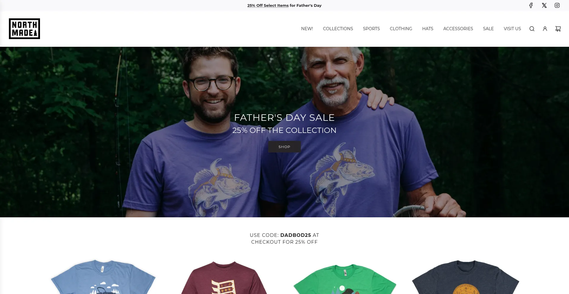 Website screenshot of Northmade.co