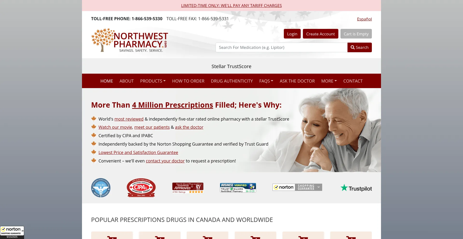 Northwestpharmacy.com é Seguro e Confiável?