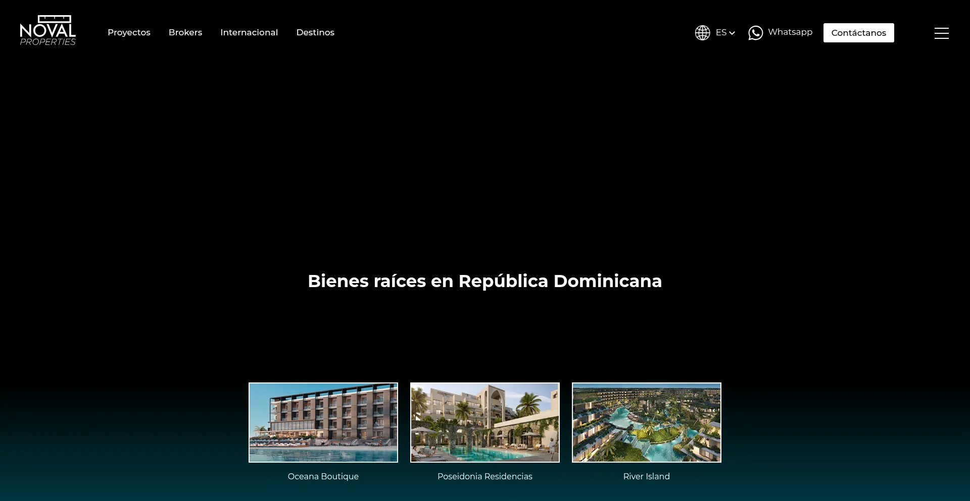 Website screenshot of Novalproperties.com