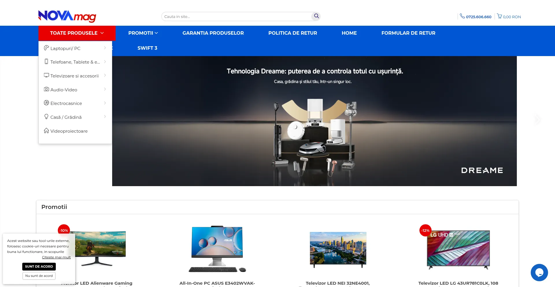 Website screenshot of Novamag.ro