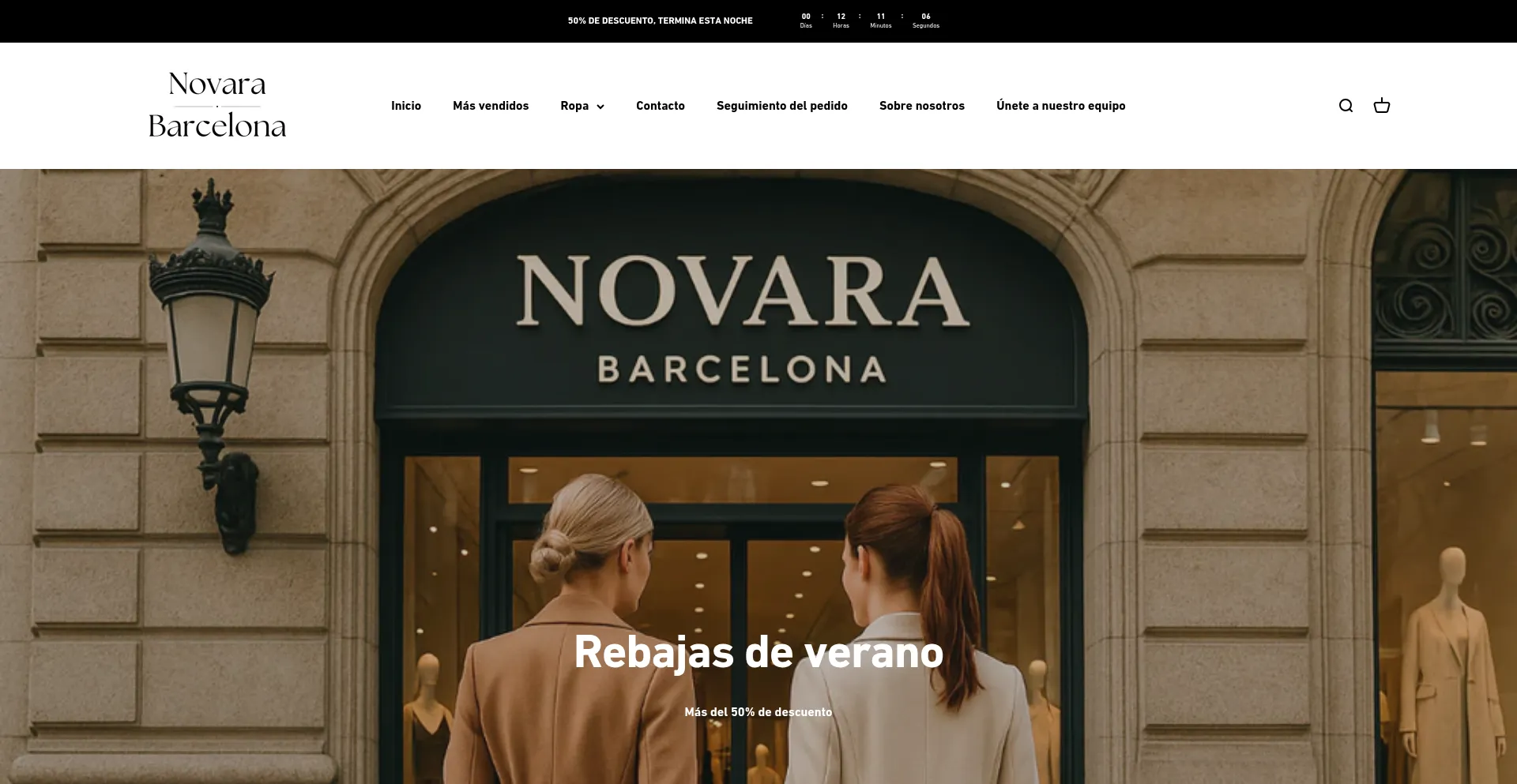 Website screenshot of Novara-barcelona.com
