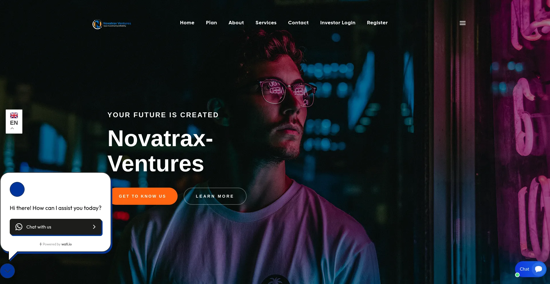 Website screenshot of Novatrax-vent.com