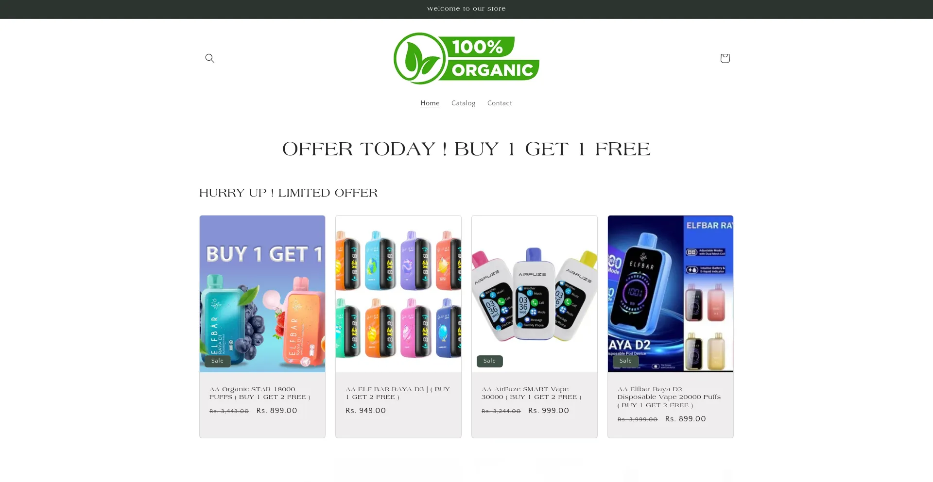 Website screenshot of Nowmyindia.myshopify.com