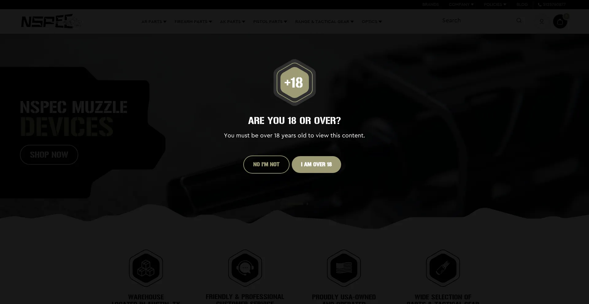Website screenshot of Nspecinnovations.com