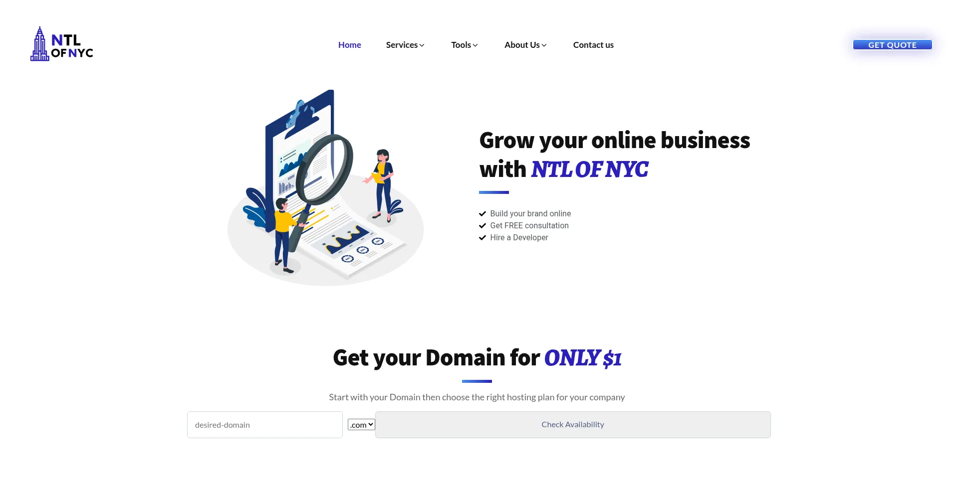 Website screenshot of Ntlofnyc.com