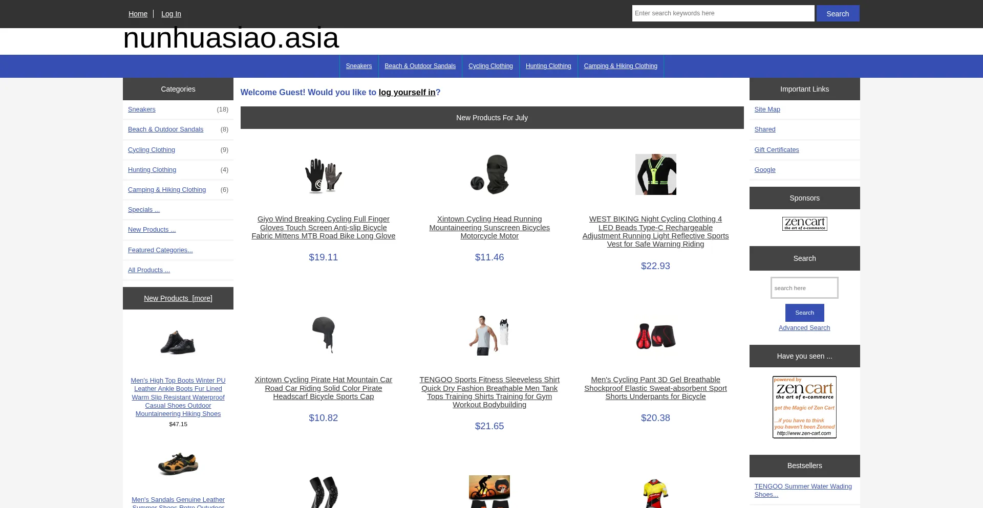 Website screenshot of Nunhuasiao.asia