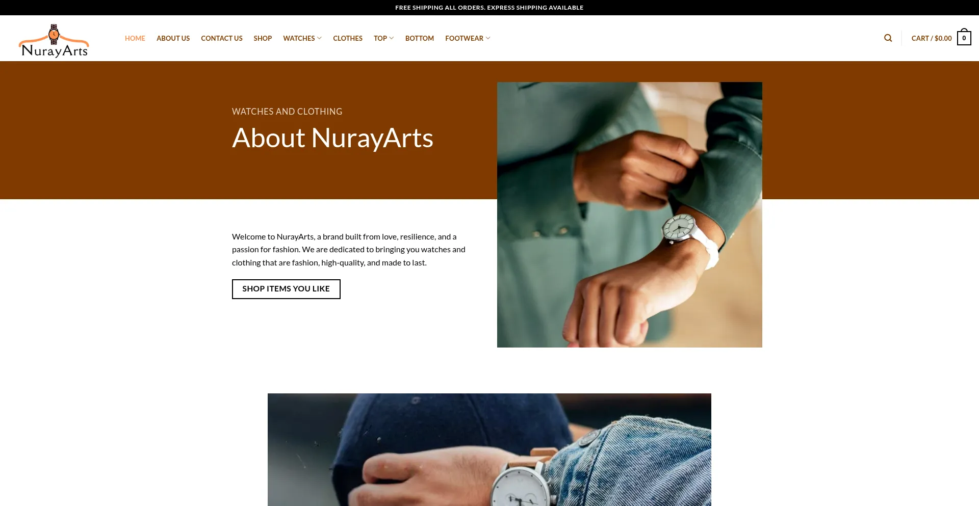 Website screenshot of Nurayarts.com