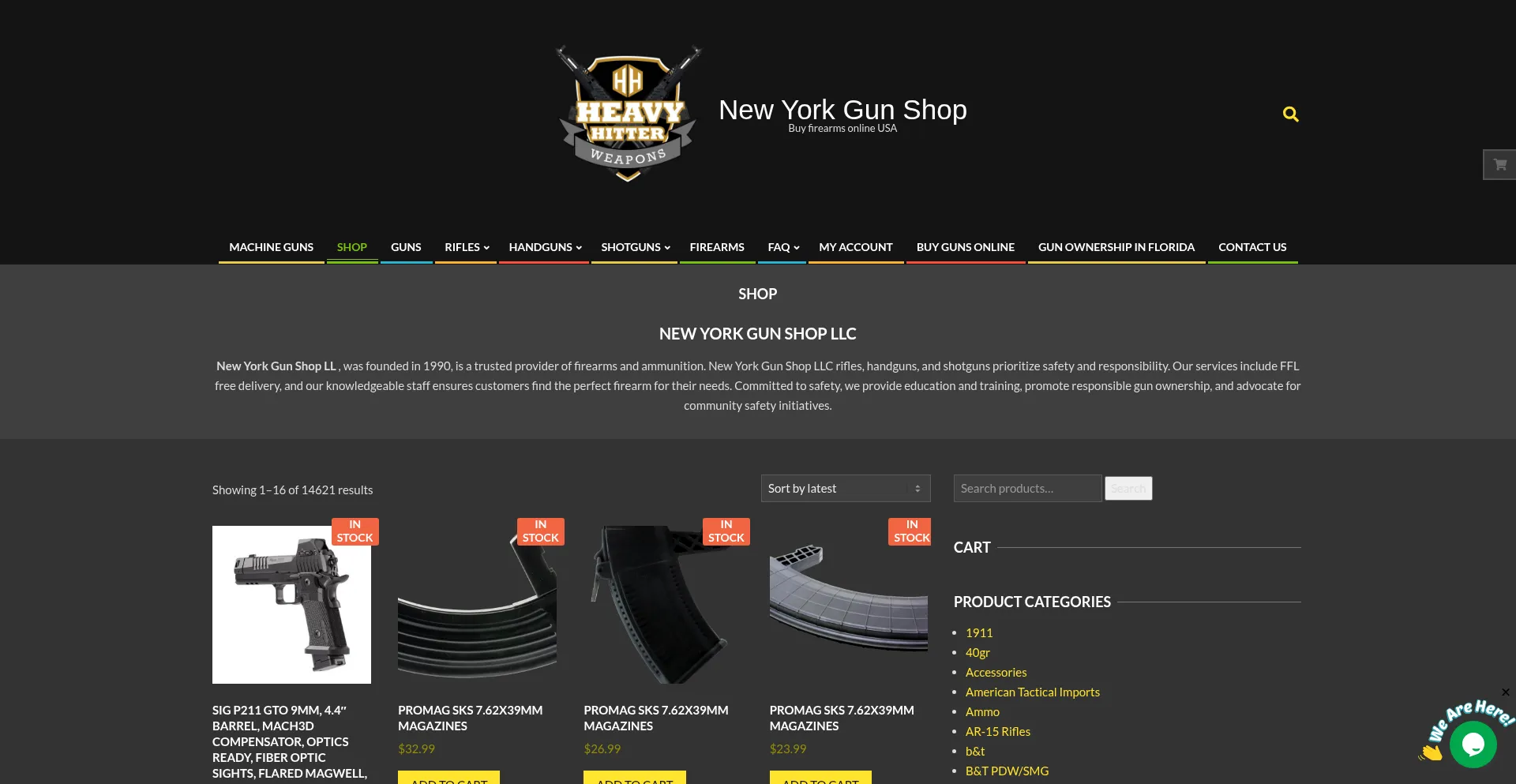 Website screenshot of Ny-gunshop.com