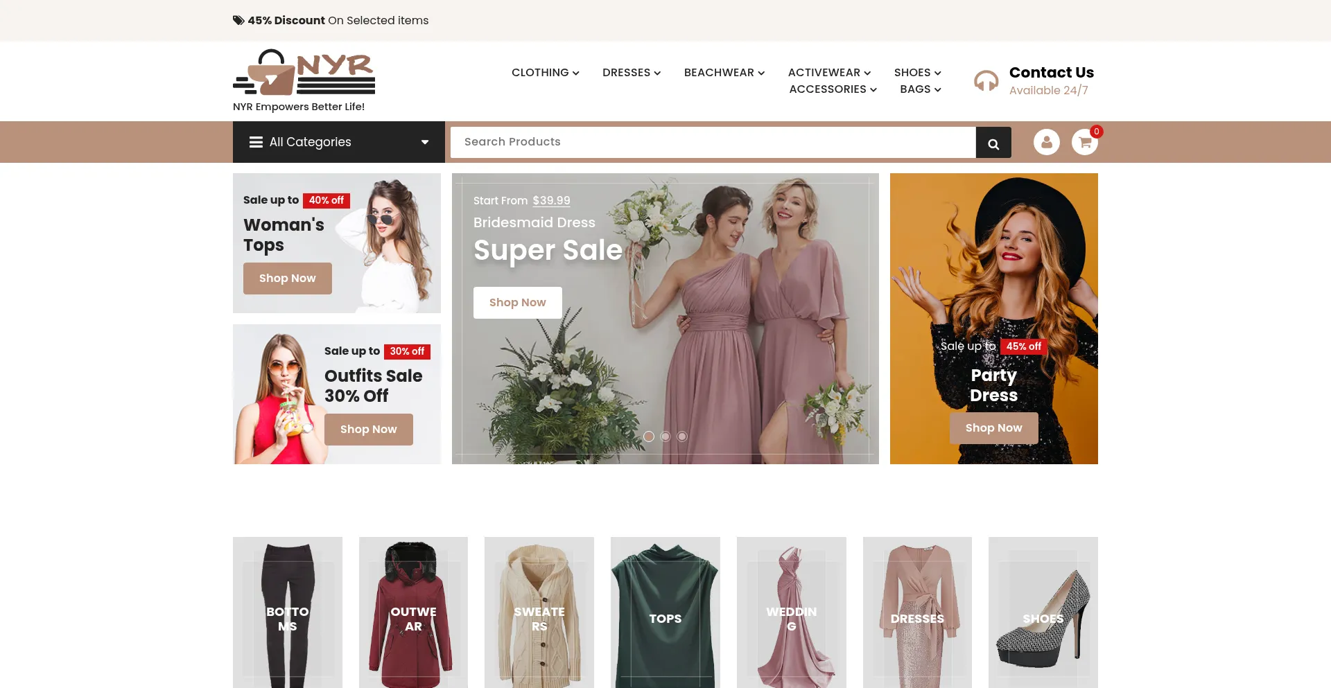 Website screenshot of Nyrcollection.com