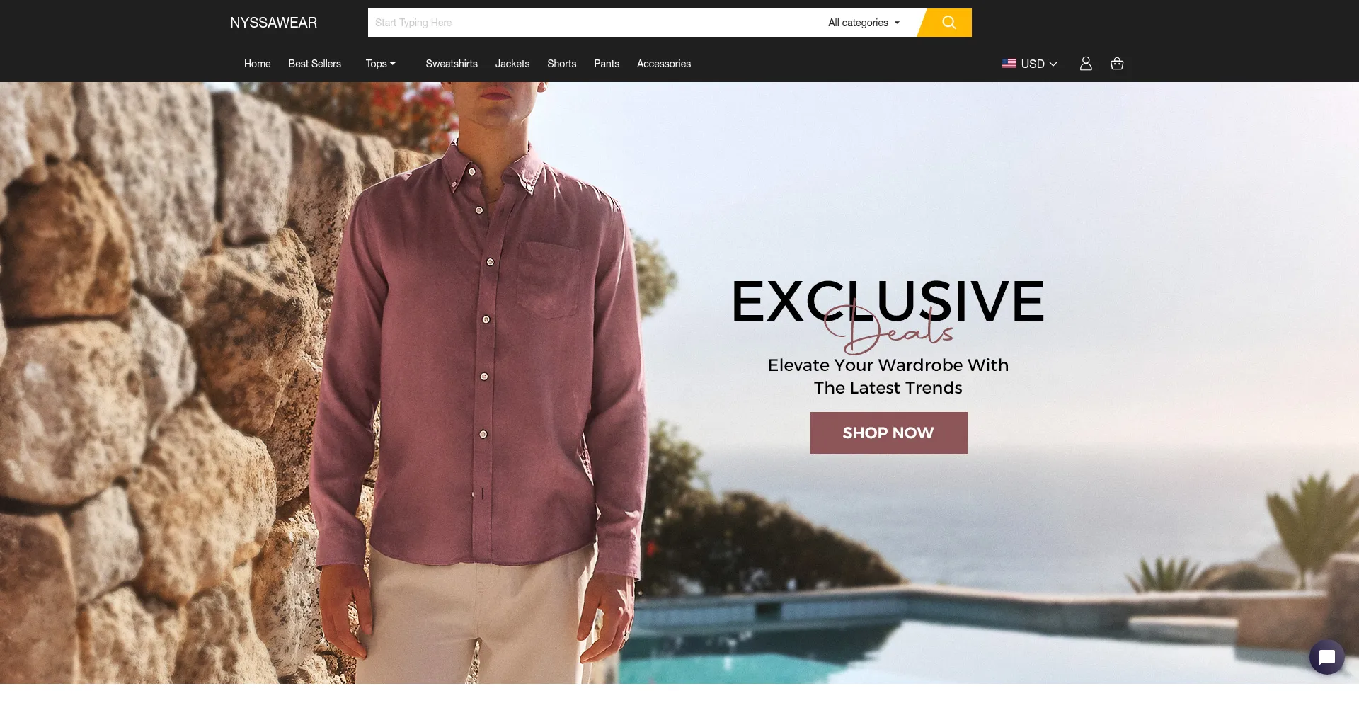Website screenshot of Nyssawear.com