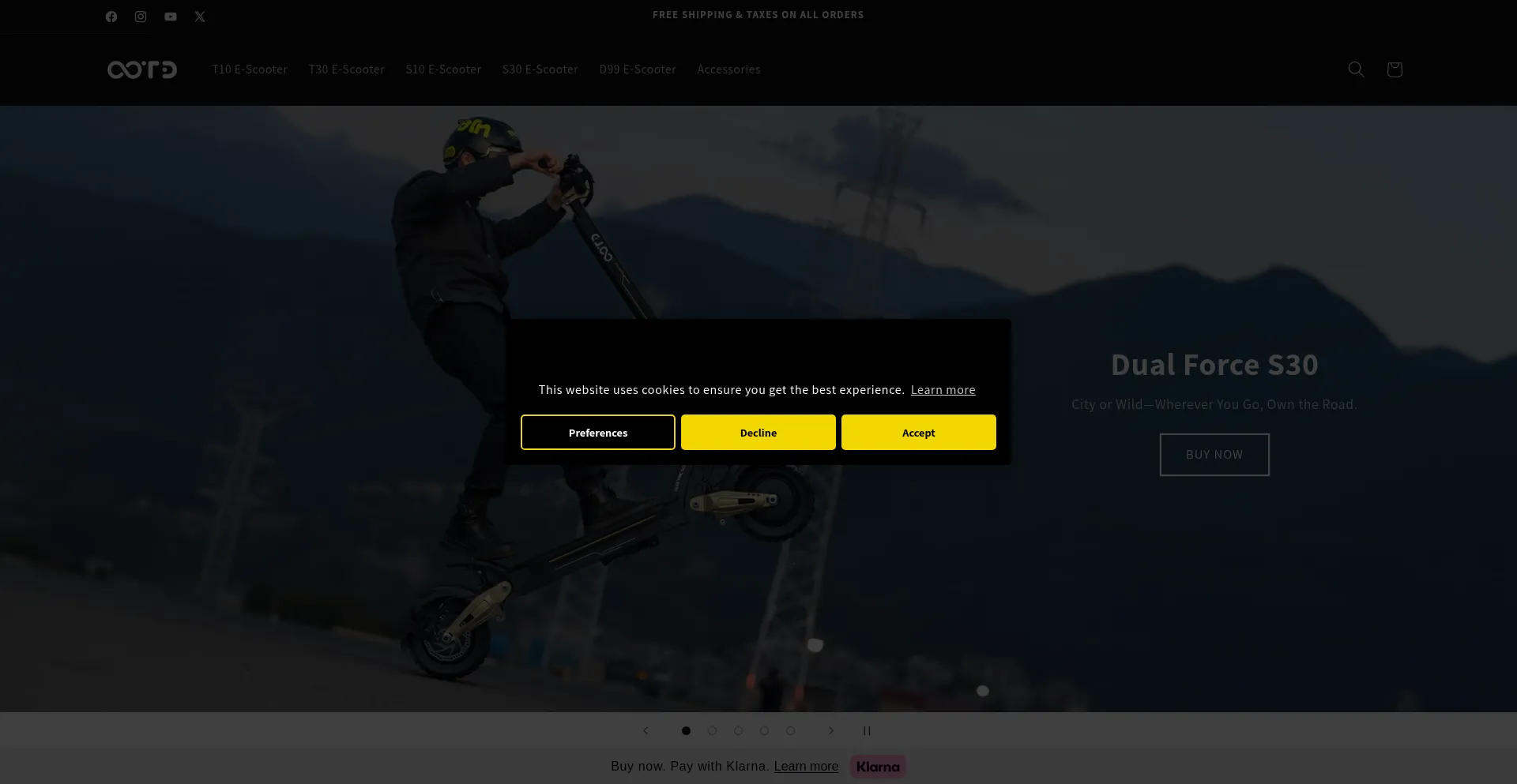 Website screenshot of O-otd.com