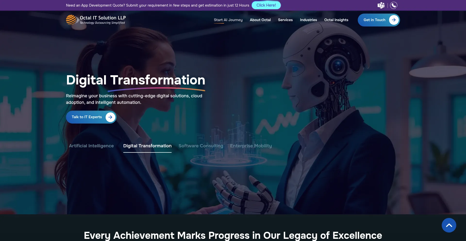 Website screenshot of Octalsoftware.com