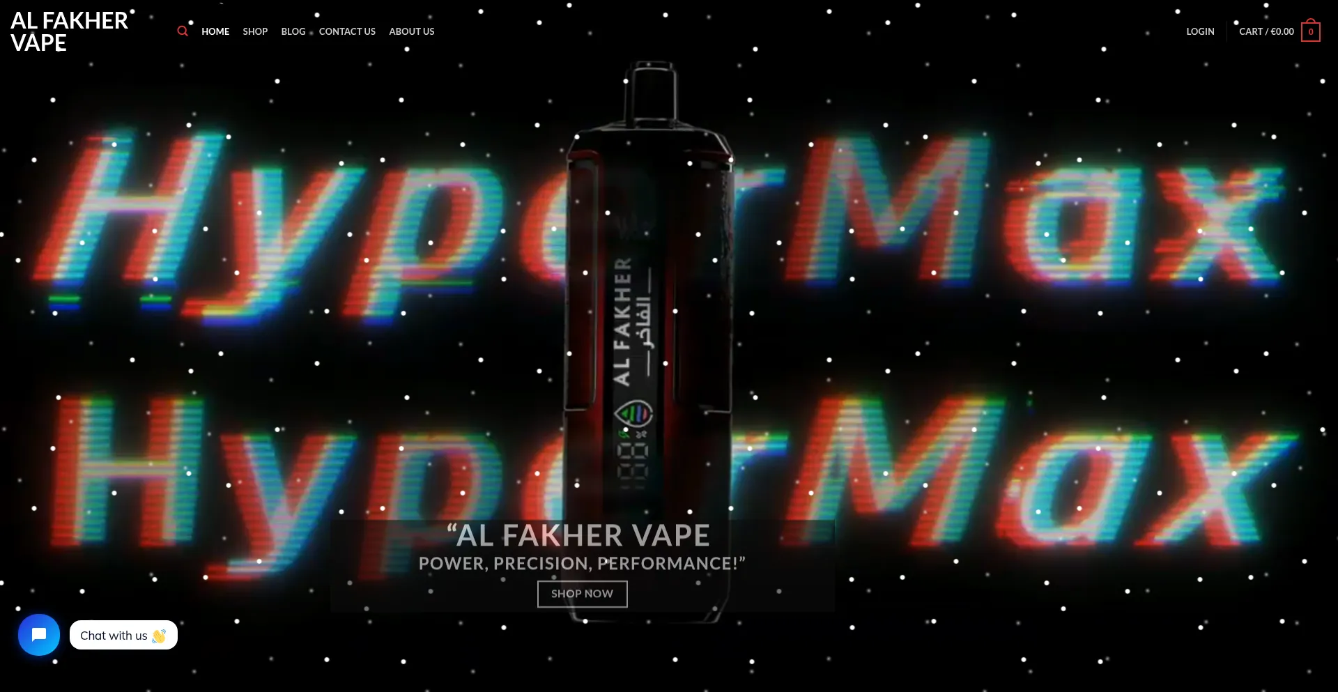 Website screenshot of Officialalfakhervape.com