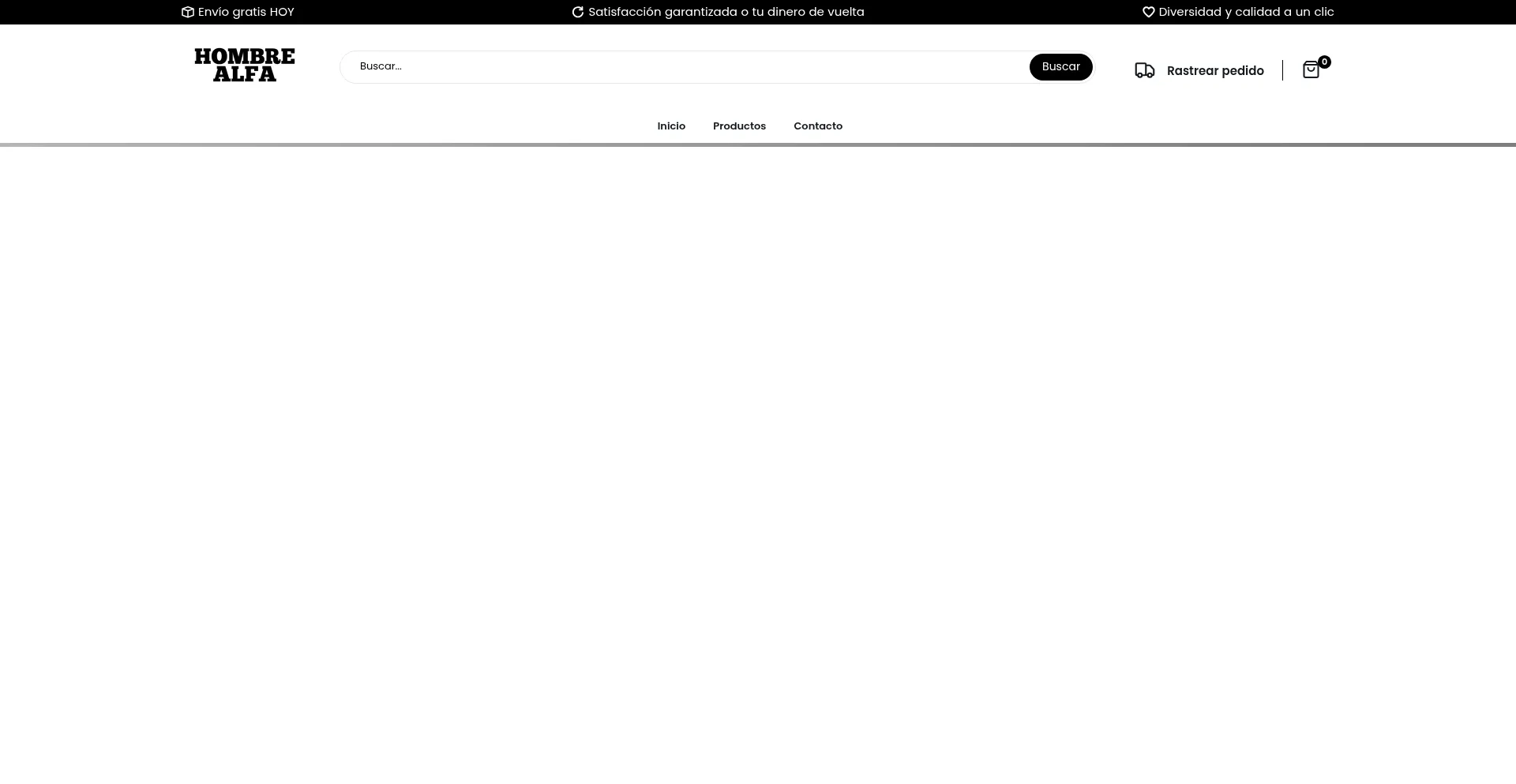 Website screenshot of Oficialhombrealfa.com