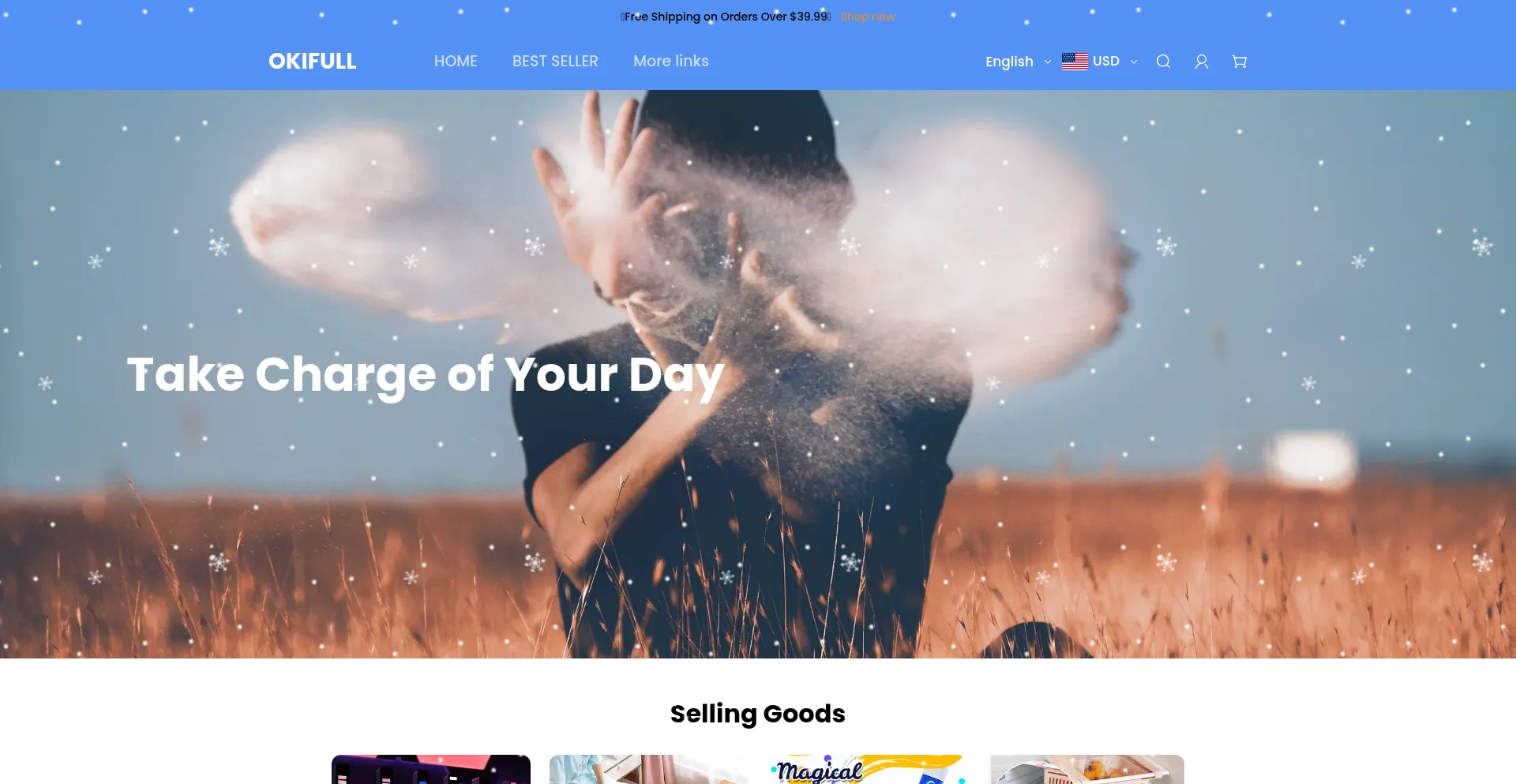 Website screenshot of Okifull.shop