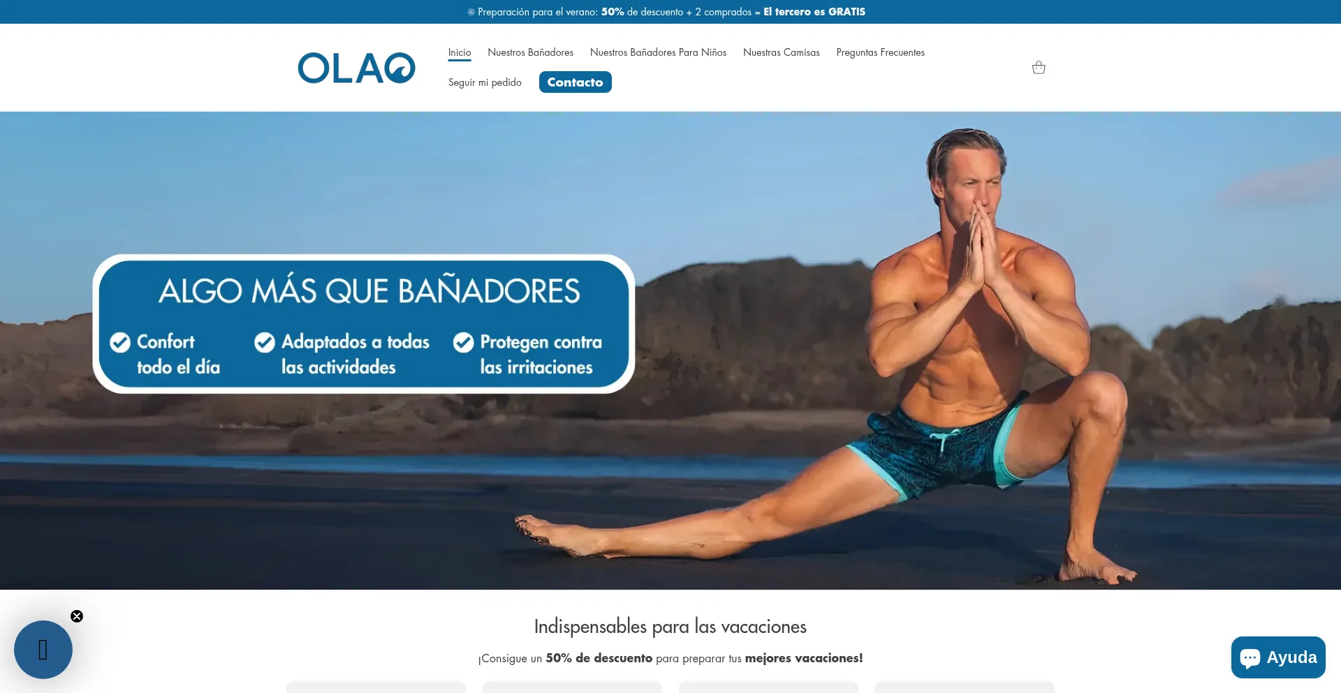Website screenshot of Olao-oficial.com
