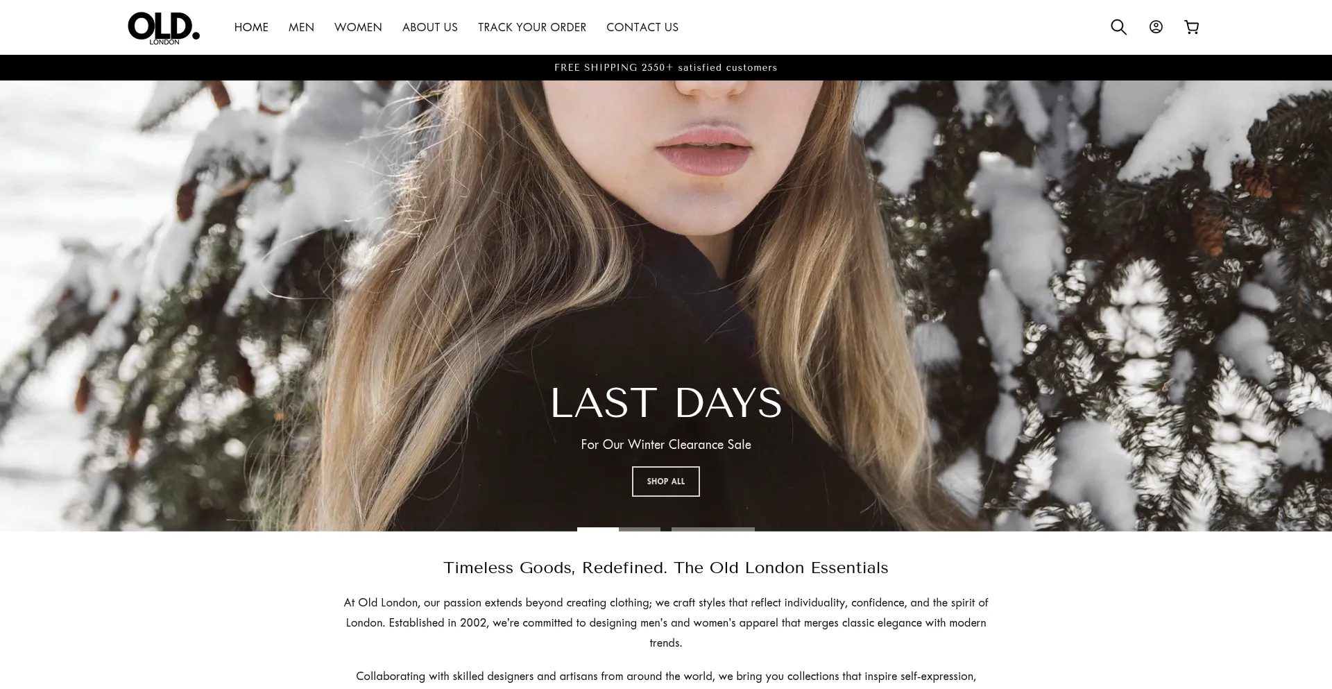 Website screenshot of Old-london.com