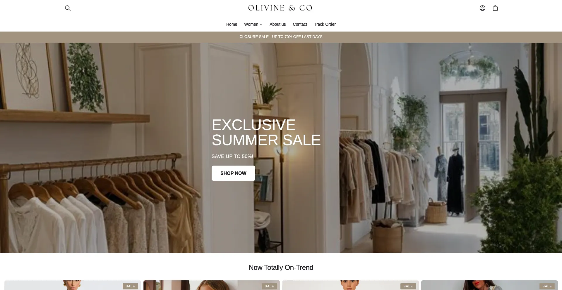 Website screenshot of Olivineandco.com