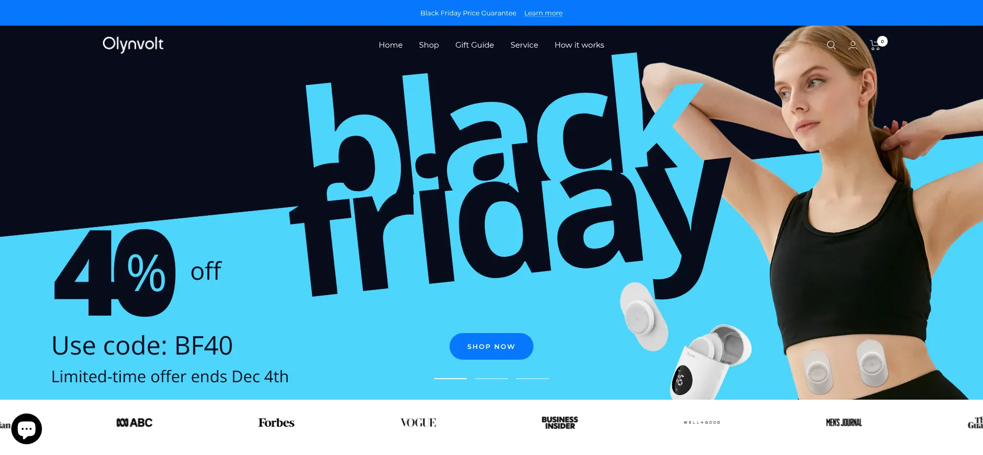 Website screenshot of Olynvolt.com