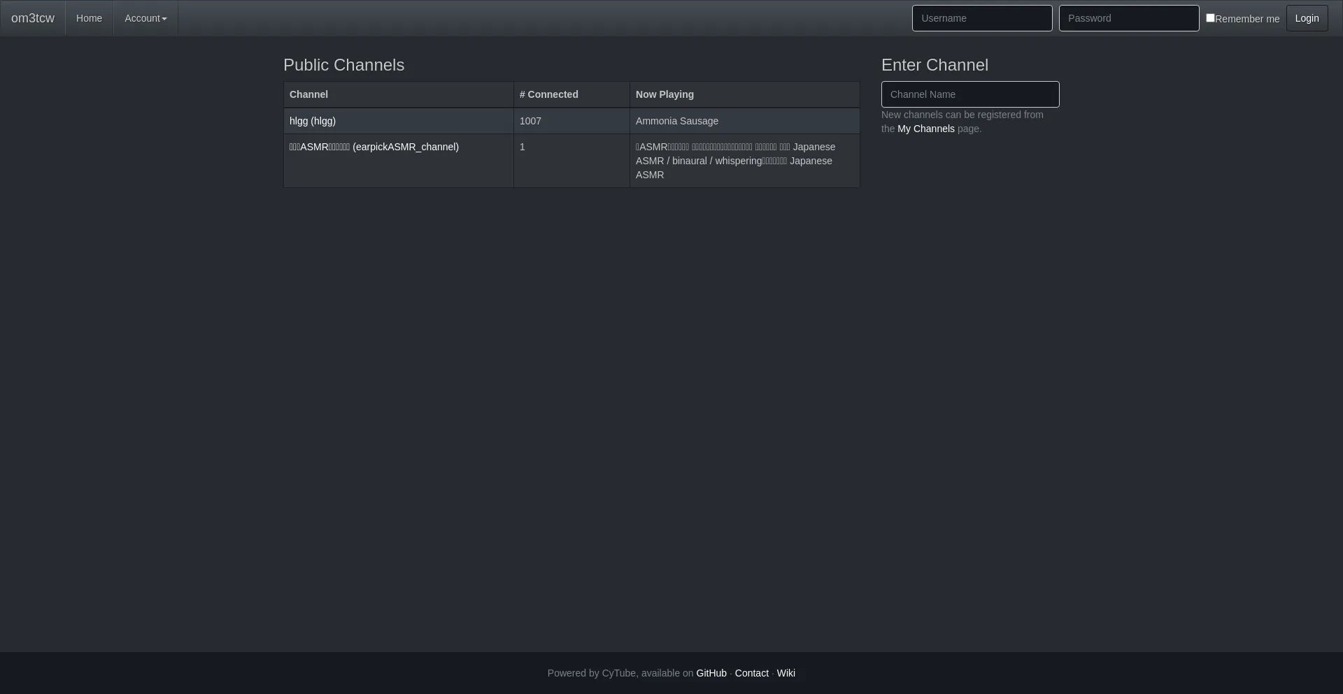Website screenshot of Om3tcw.com