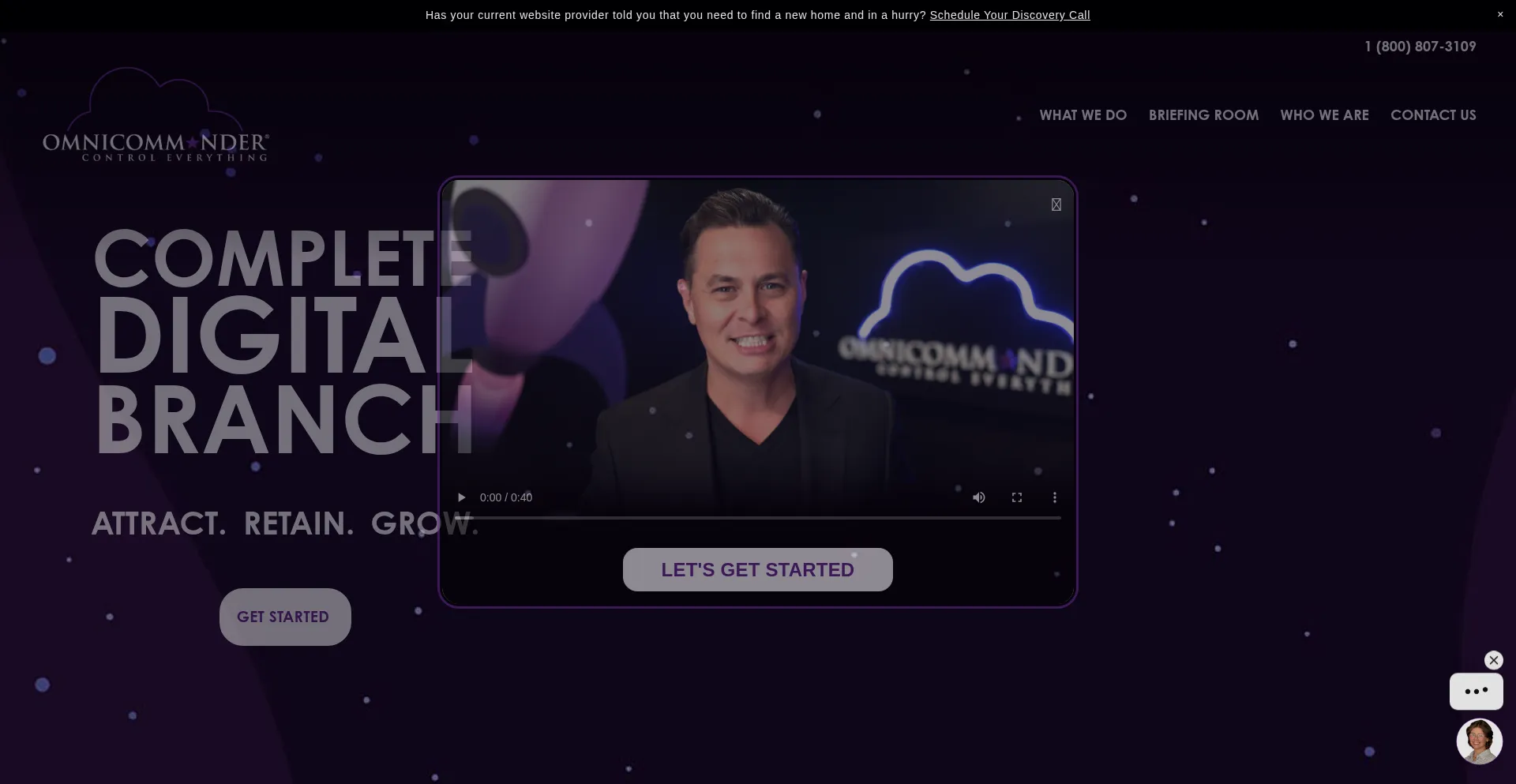 Website screenshot of Omnicommander.com