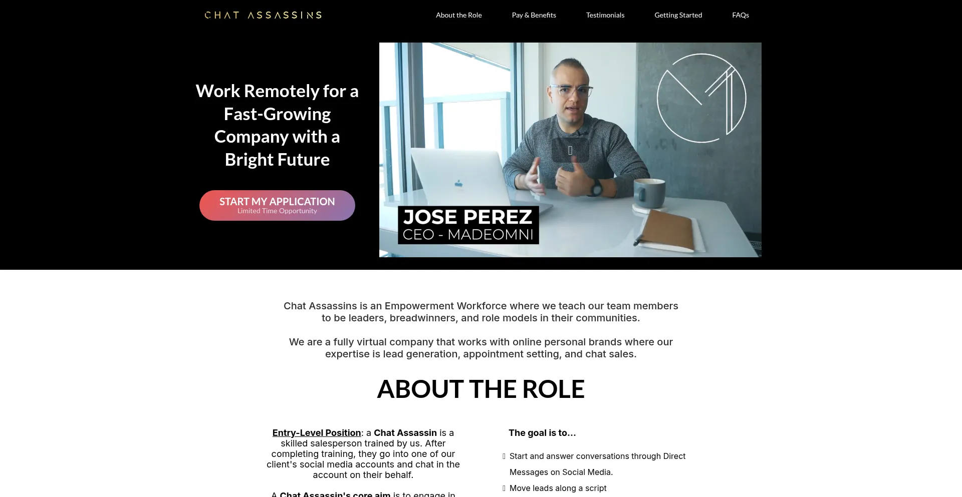 Website screenshot of Omnitalent.org