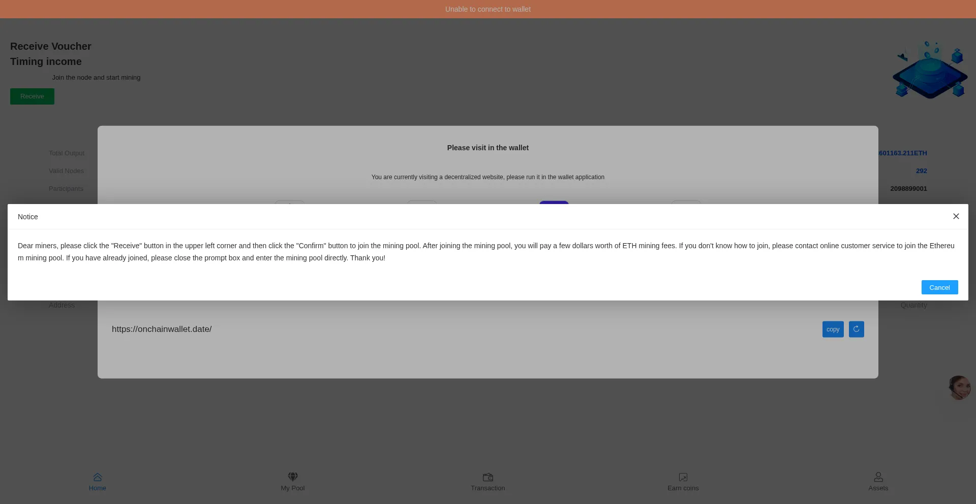 Onchainwallet.date é Seguro e Confiável?