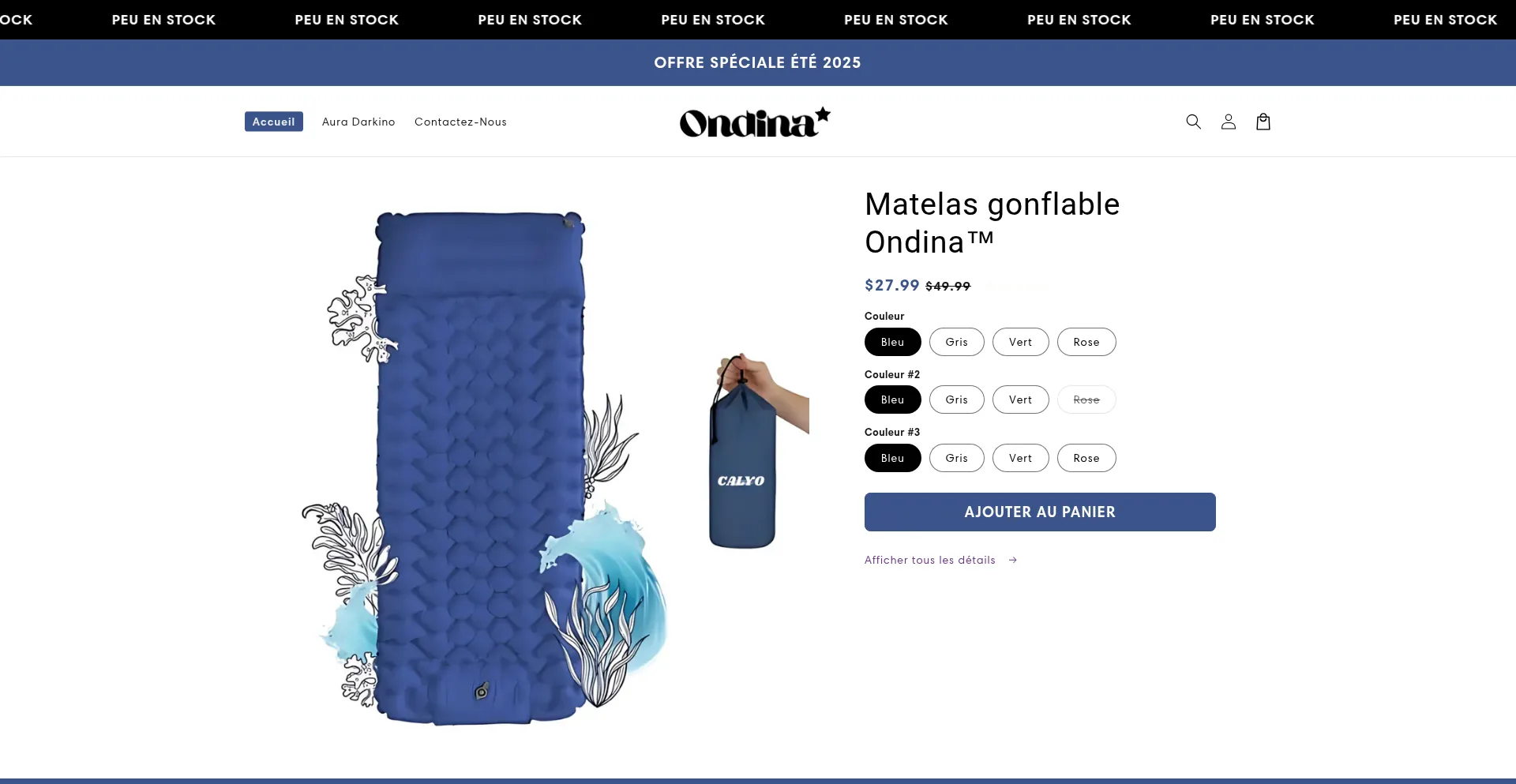 Website screenshot of Ondina-it.com