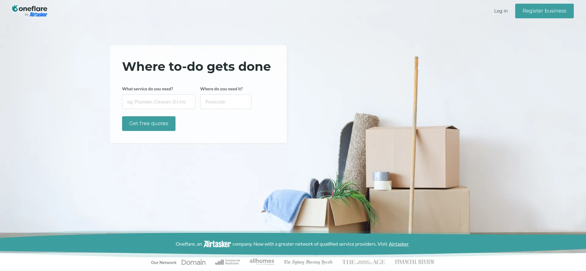Oneflare.com.au Screenshot
