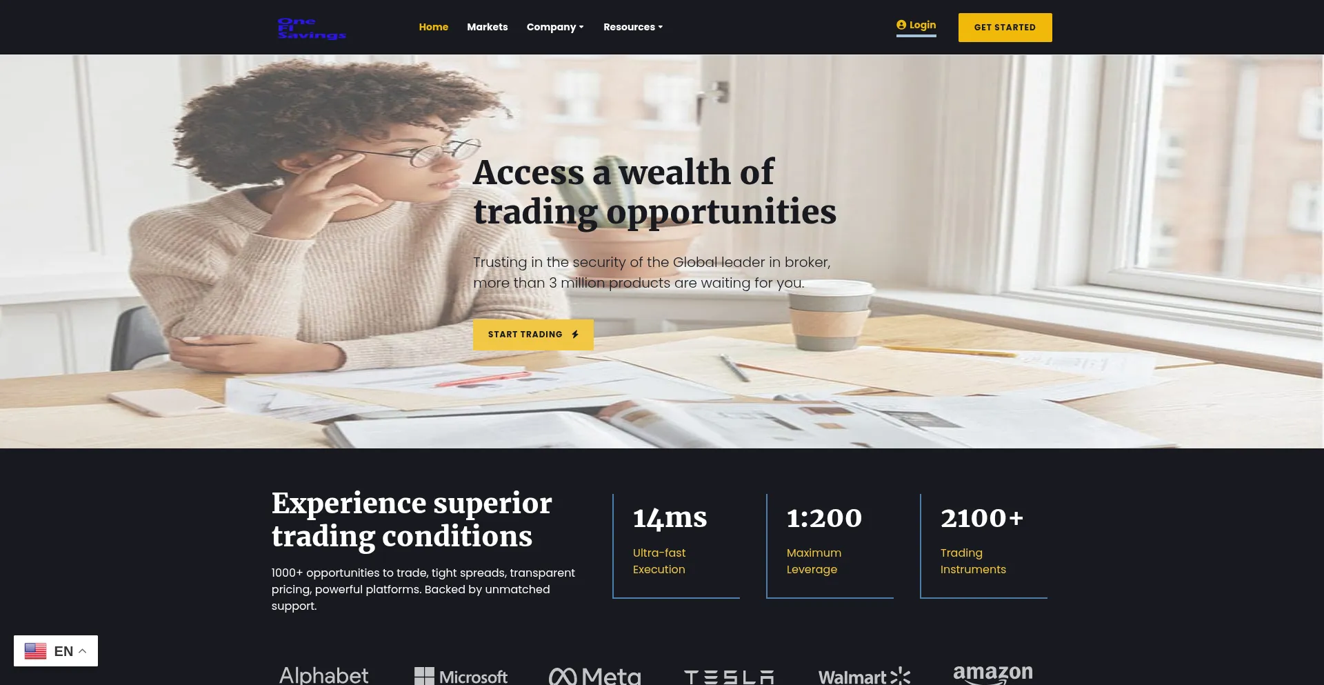 Website screenshot of Oneflgroupbondsfx.com