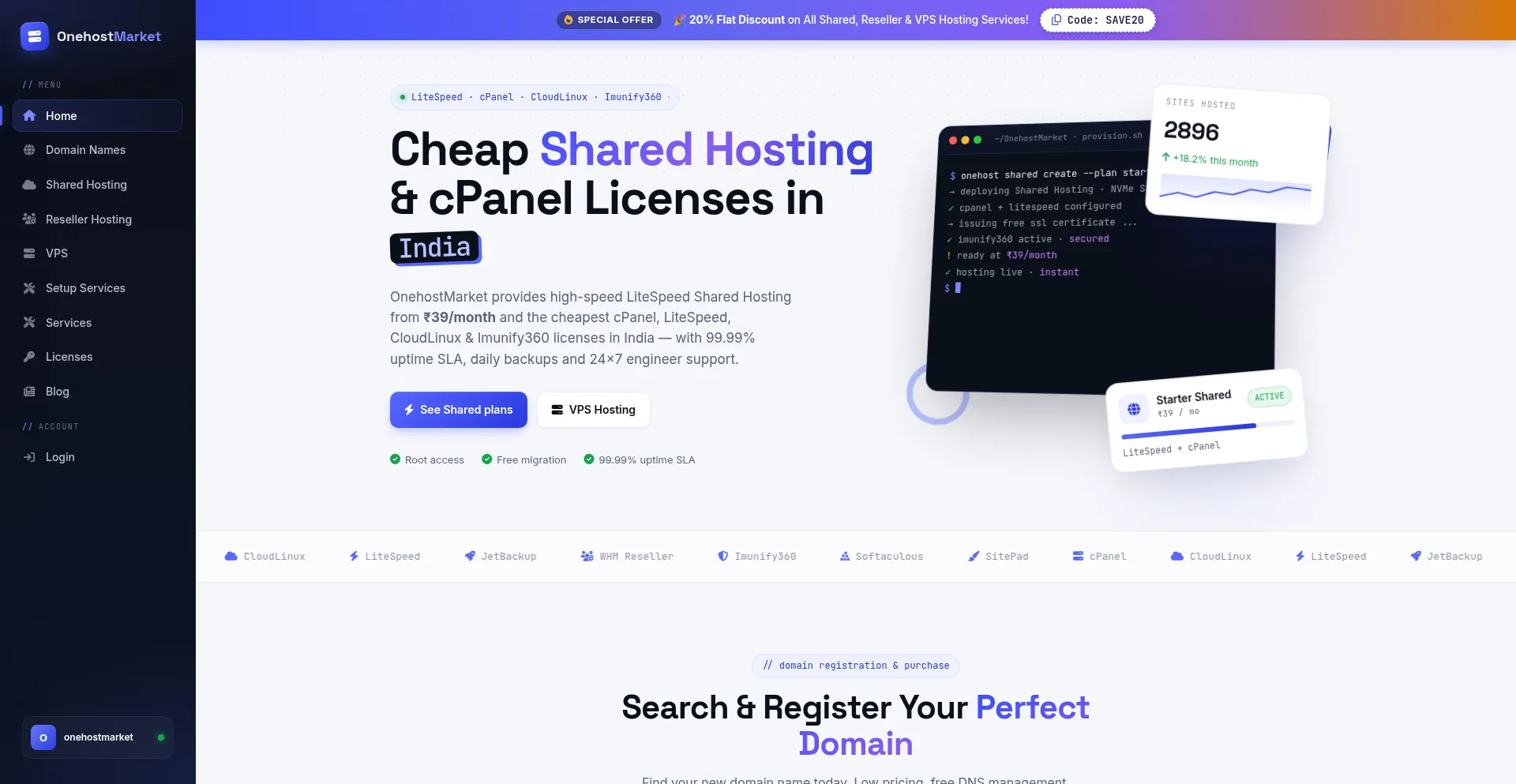 Onehostmarket.com